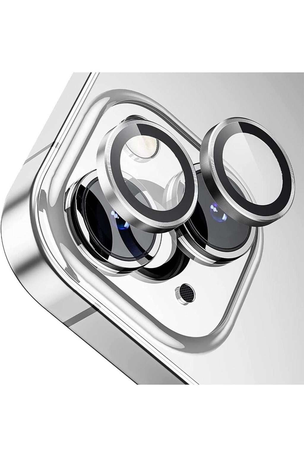 iPhone 13 Sapphire Lens Koruyucu Gümüş