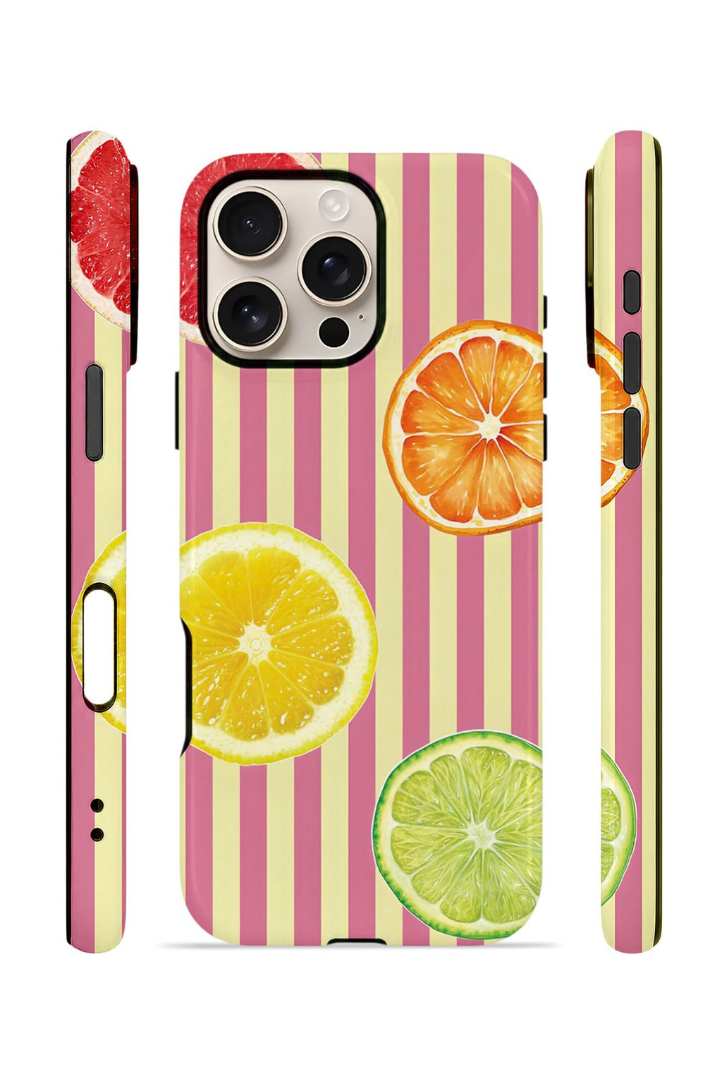 iPhone 16 Pro Vorian Çift Katmanlı Kılıf Citrus Fiesta Stripe
