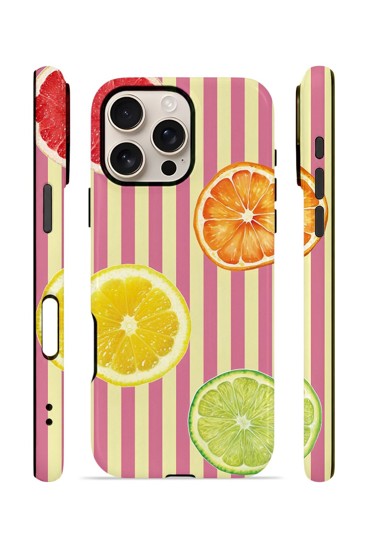 iPhone 16 Pro Vorian Çift Katmanlı Kılıf Citrus Fiesta Stripe