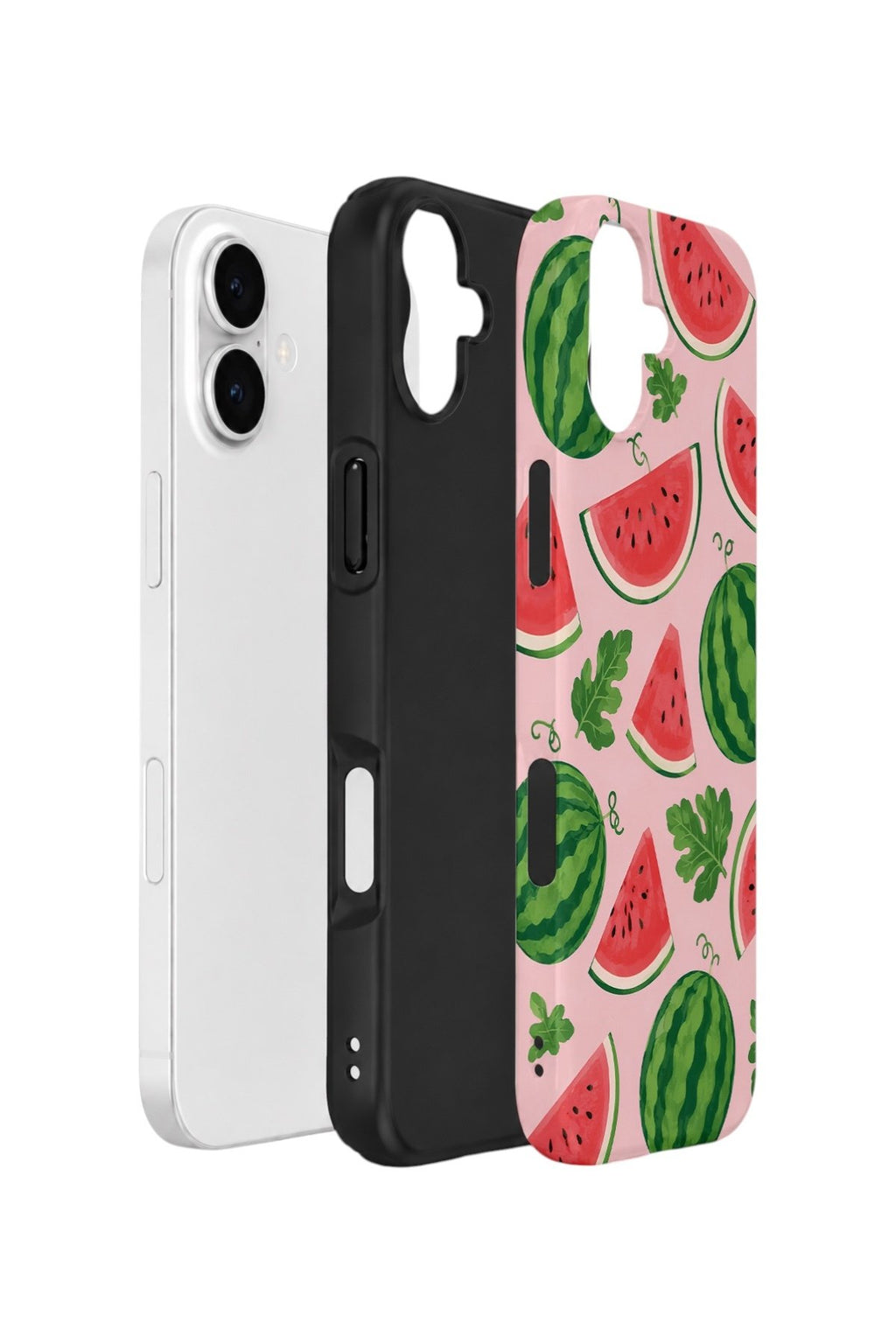iPhone 16 Plus Vorian Çift Katmanlı Kılıf Watermelon Garden Party