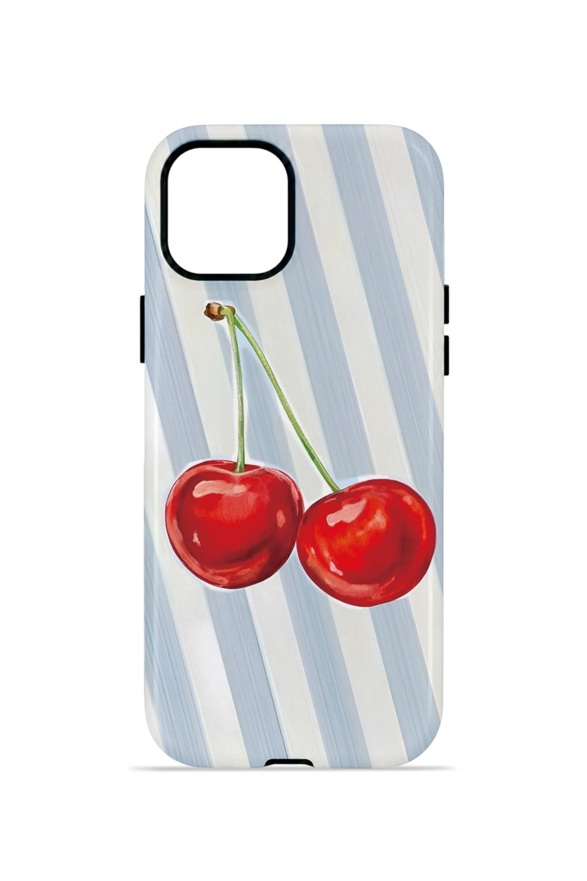iPhone 13 Vorian Çift Katmanlı Kılıf Cherry Blue Stripe