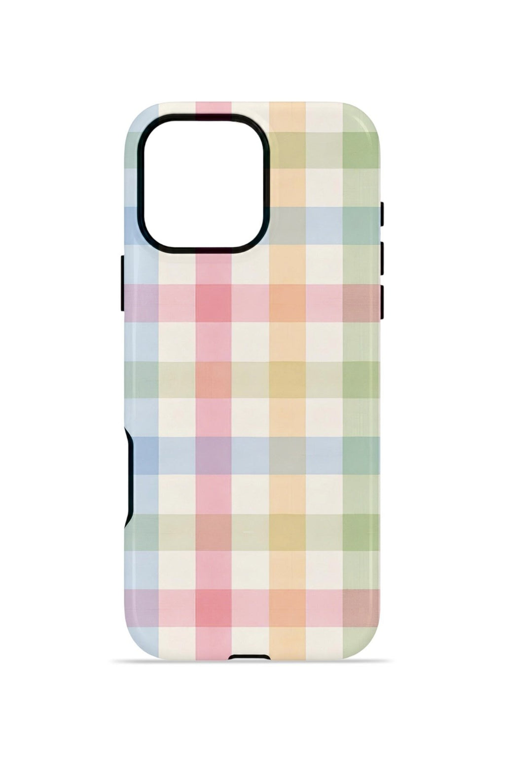 iPhone 16 Pro Vorian Çift Katmanlı MagSafe Kılıf Pastel Gingham
