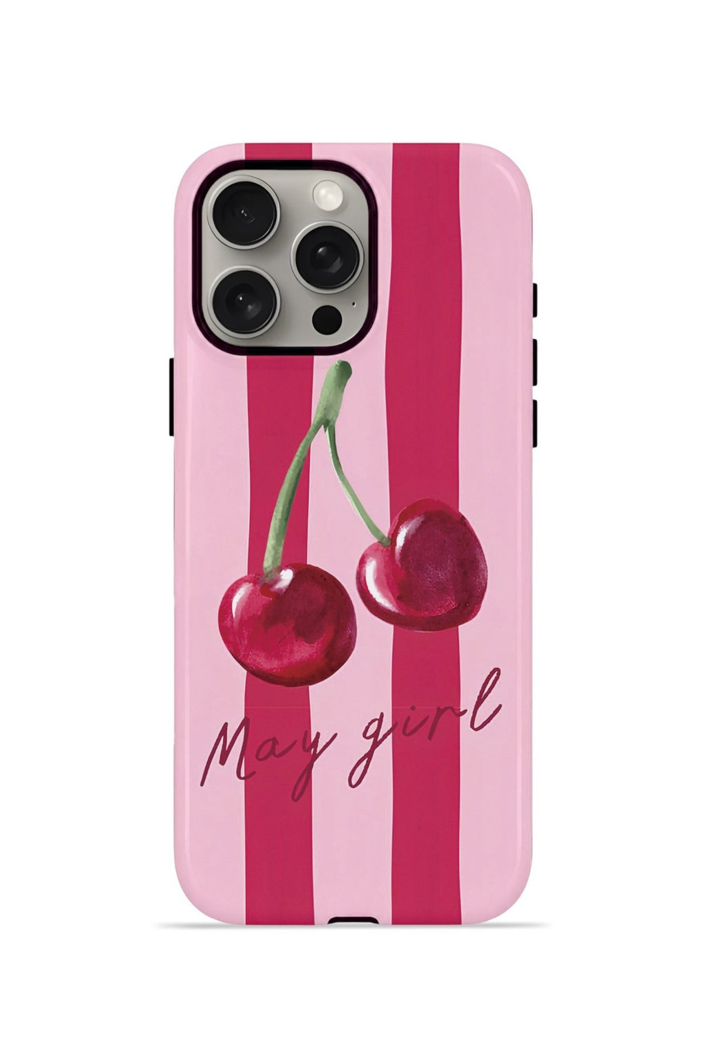 iPhone 15 Pro Vorian Çift Katmanlı MagSafe Kılıf Cherry Girl