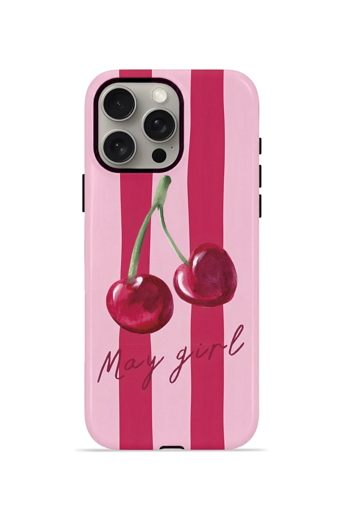 iPhone 15 Pro Vorian Çift Katmanlı MagSafe Kılıf Cherry Girl