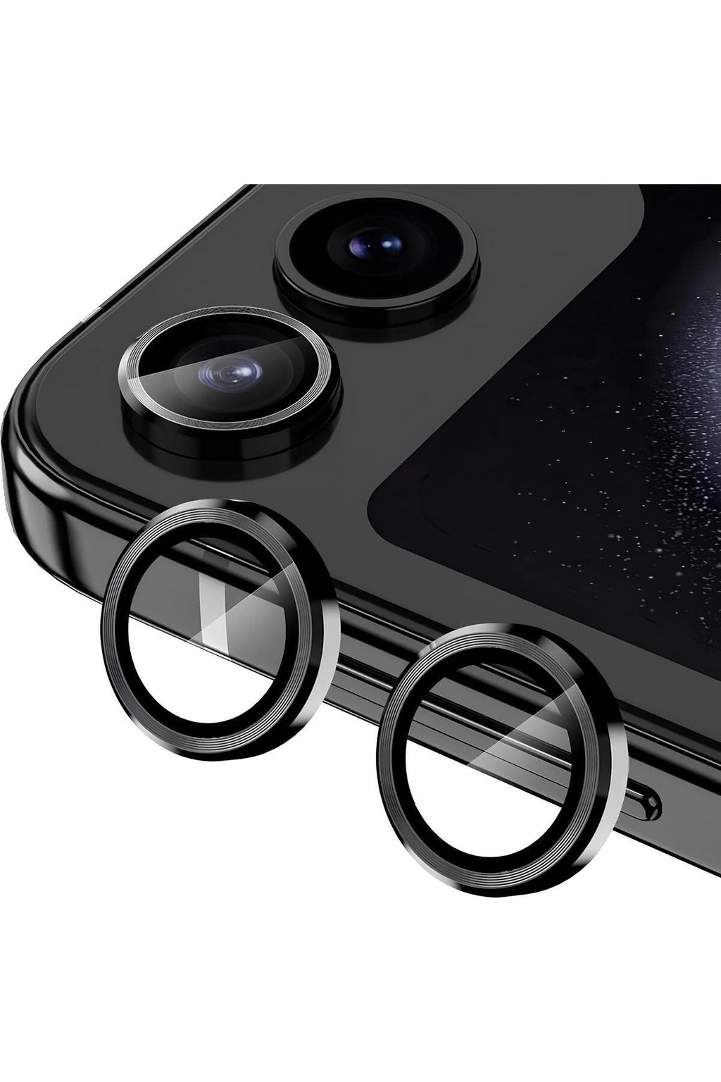 Samsung Galaxy Z Flip 6 Metal Kamera Koruyucu Lens Siyah