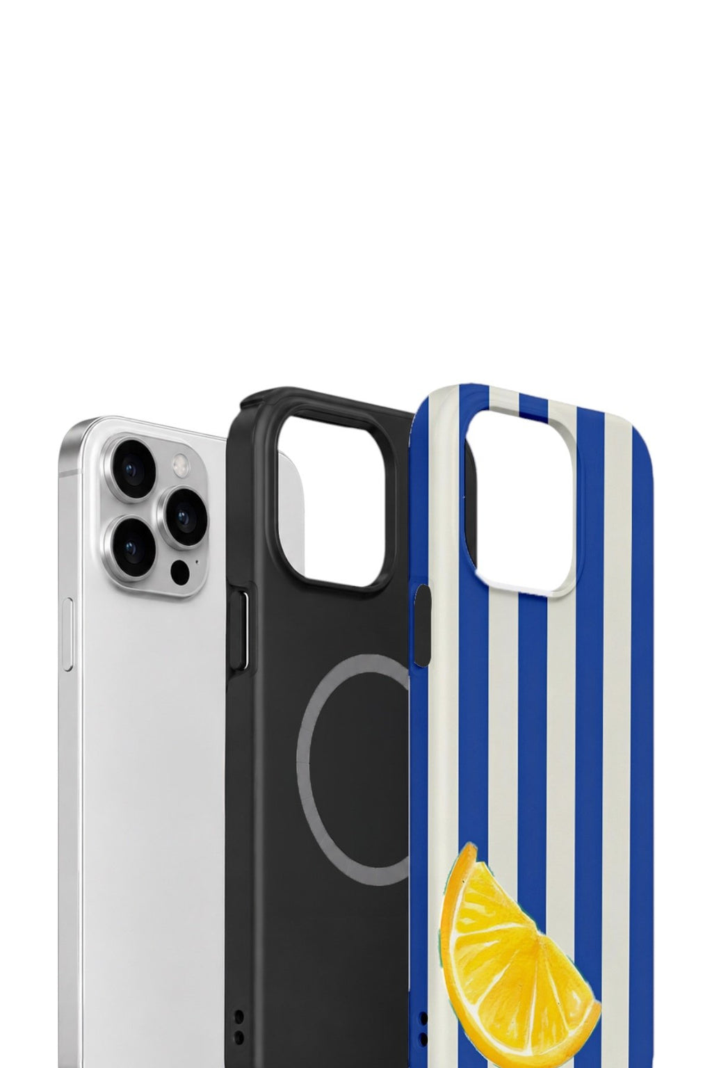 iPhone 15 Pro Max Vorian Çift Katmanlı MagSafe Kılıf Lemon Coast Stripe