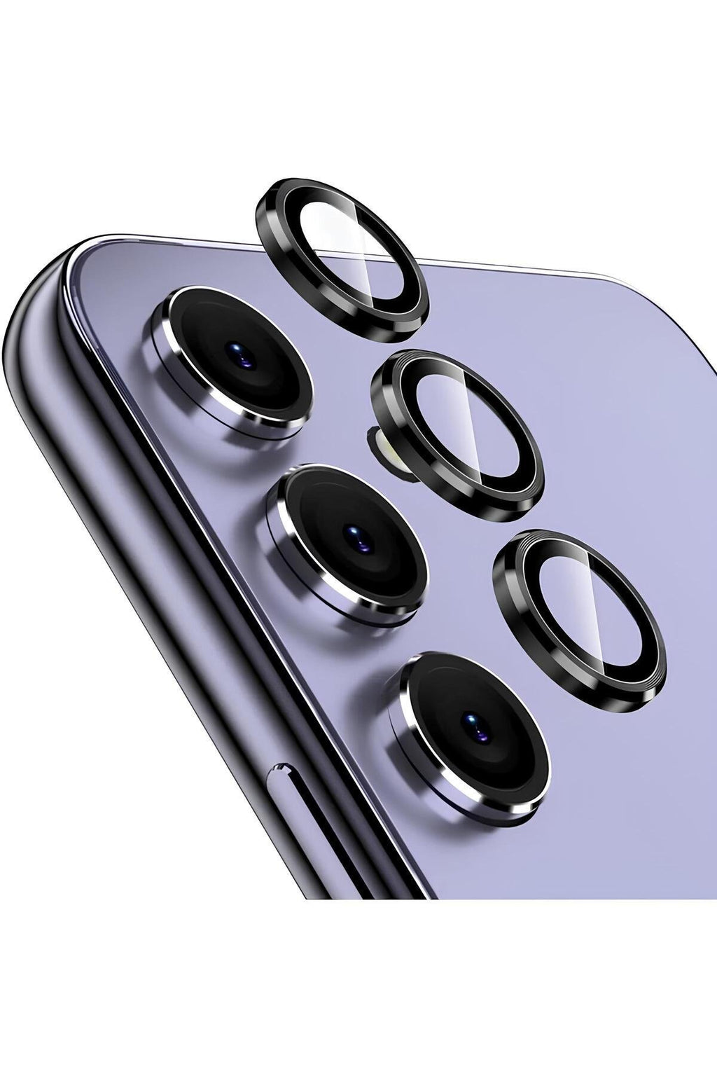 Samsung Galaxy A55 Metal Kamera Koruyucu Lens Siyah