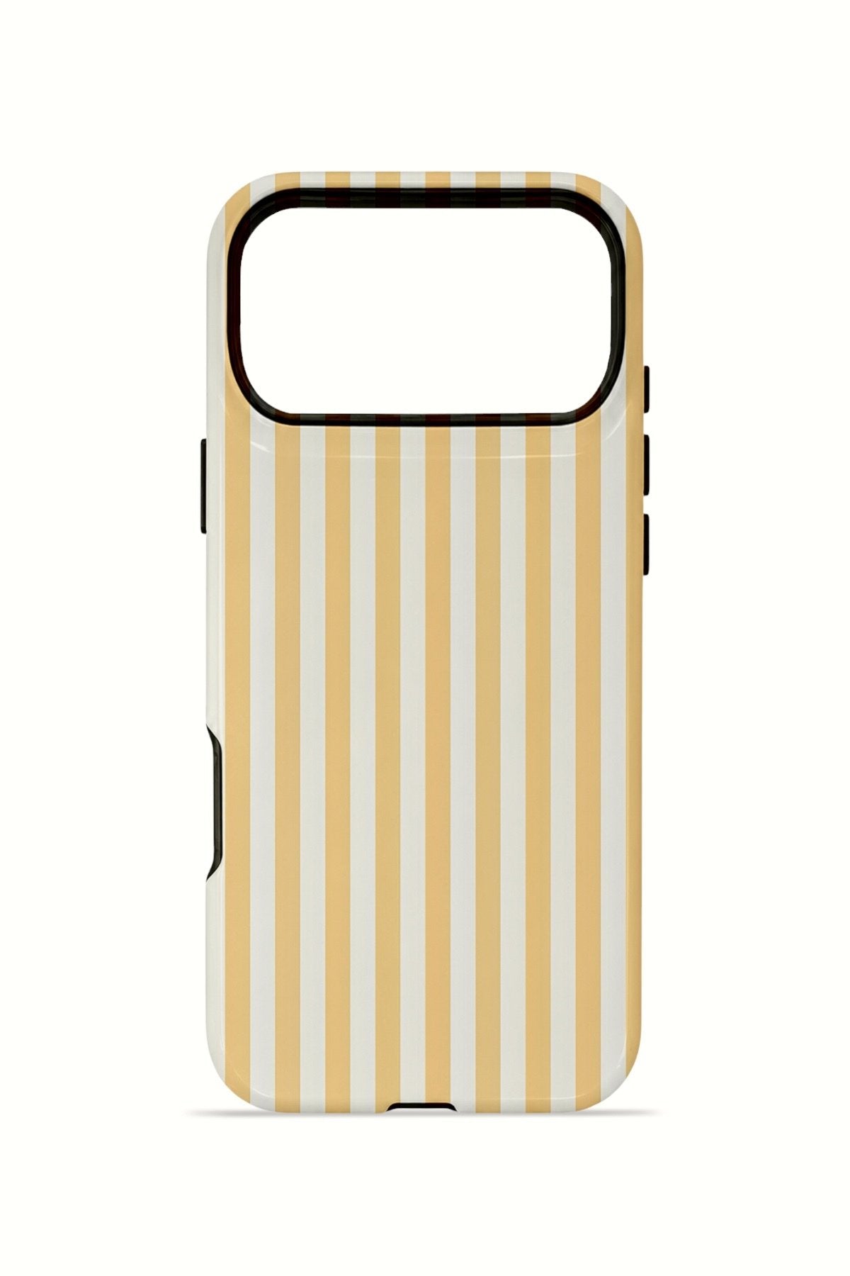 iPhone 17 Pro Max Vorian Çift Katmanlı Kılıf Vanilla Pinstripe
