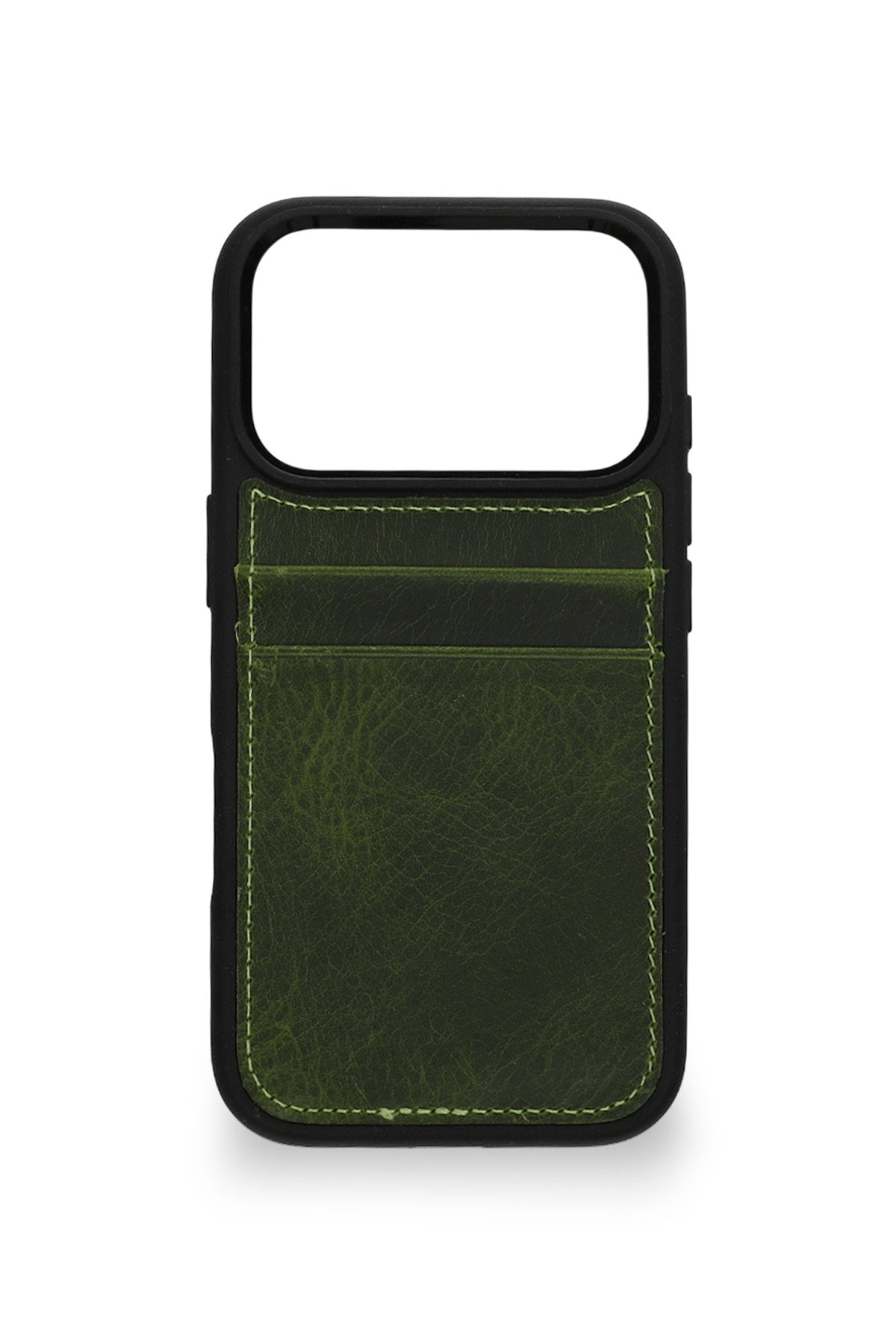 Vintage Wallet Kartlıklı Premium Deri Kılıf iPhone 17 Pro Max Vintage Wallet Haki