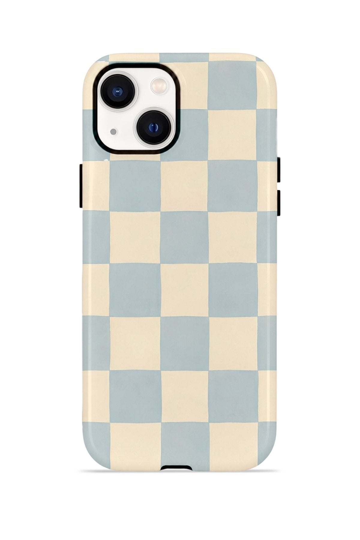 iPhone 13 Vorian Çift Katmanlı Kılıf Powder Blue Checker