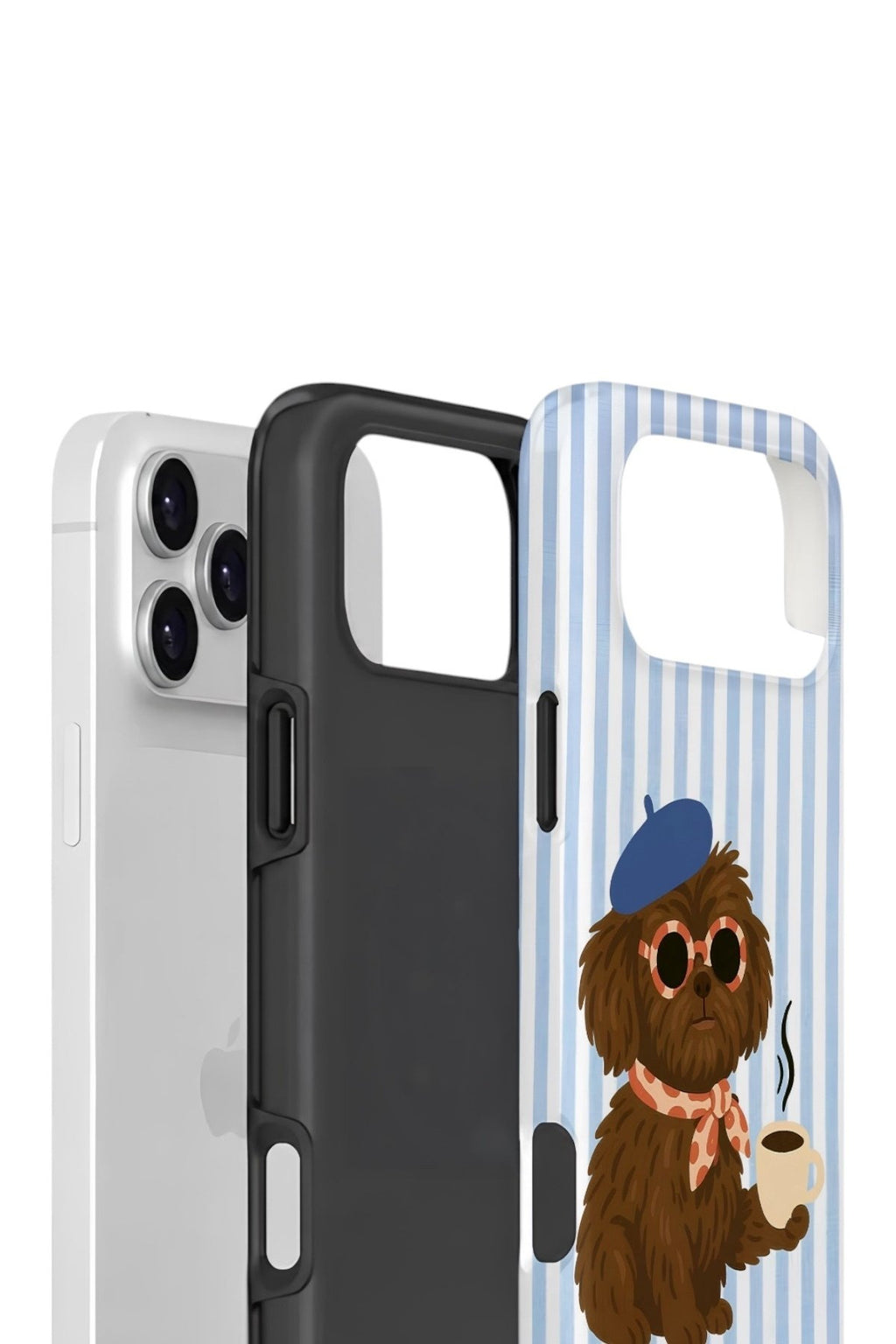 iPhone 17 Pro Max Vorian Çift Katmanlı Kılıf Cafe Dog Riviera