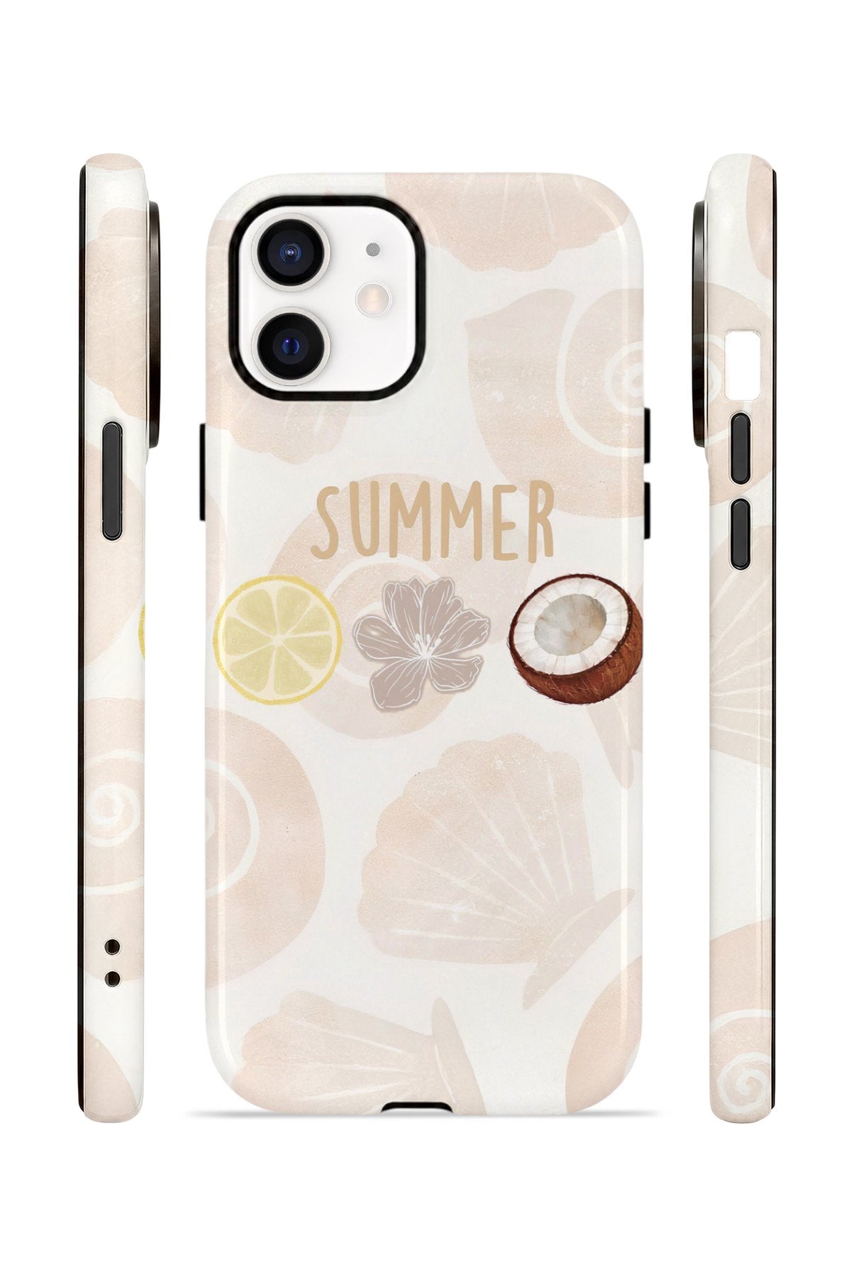 iPhone 11 Vorian Çift Katmanlı Kılıf Coconut Summer Notes