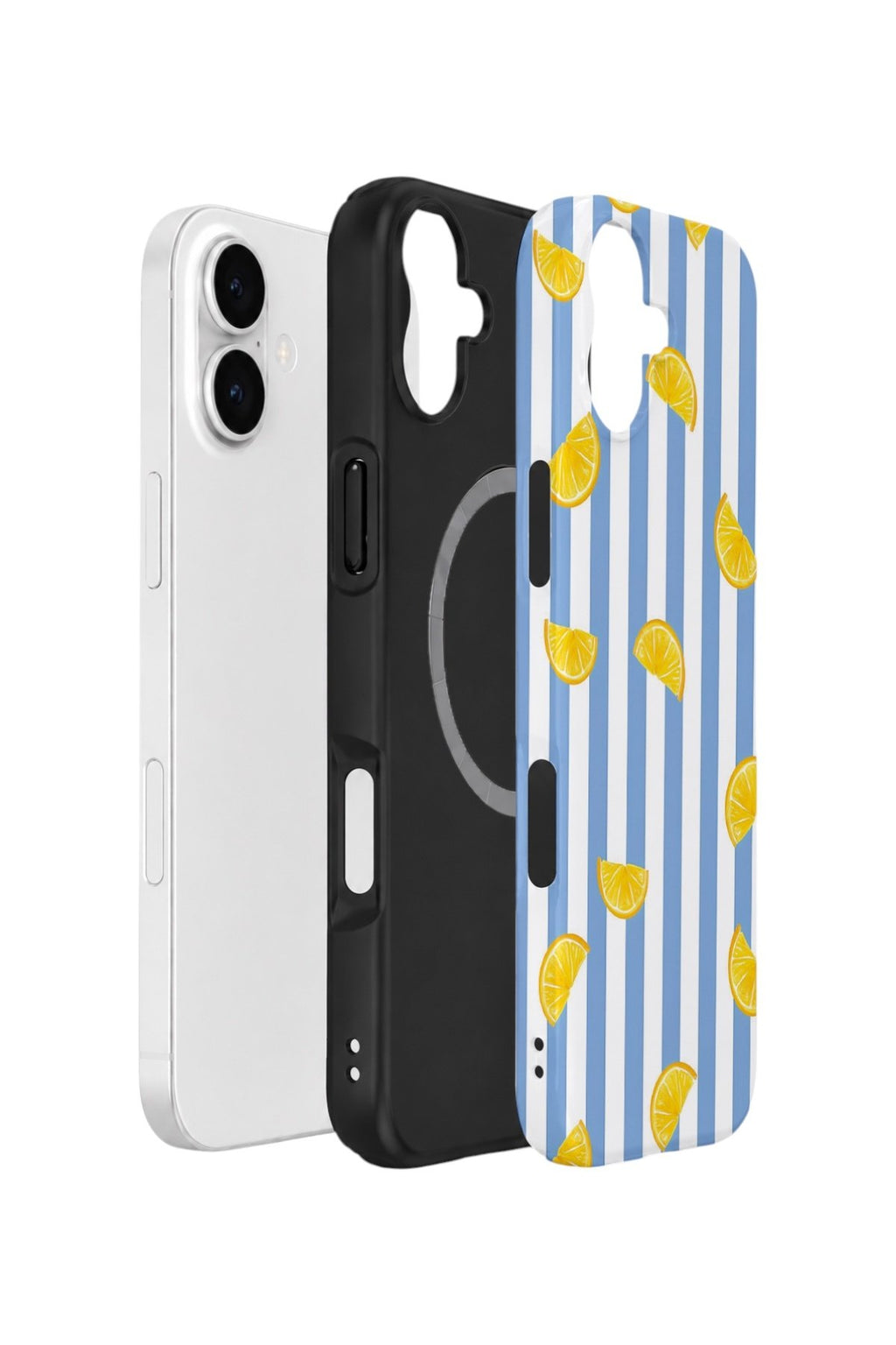 iPhone 17 Vorian Çift Katmanlı MagSafe Kılıf Lemon Confetti Blue