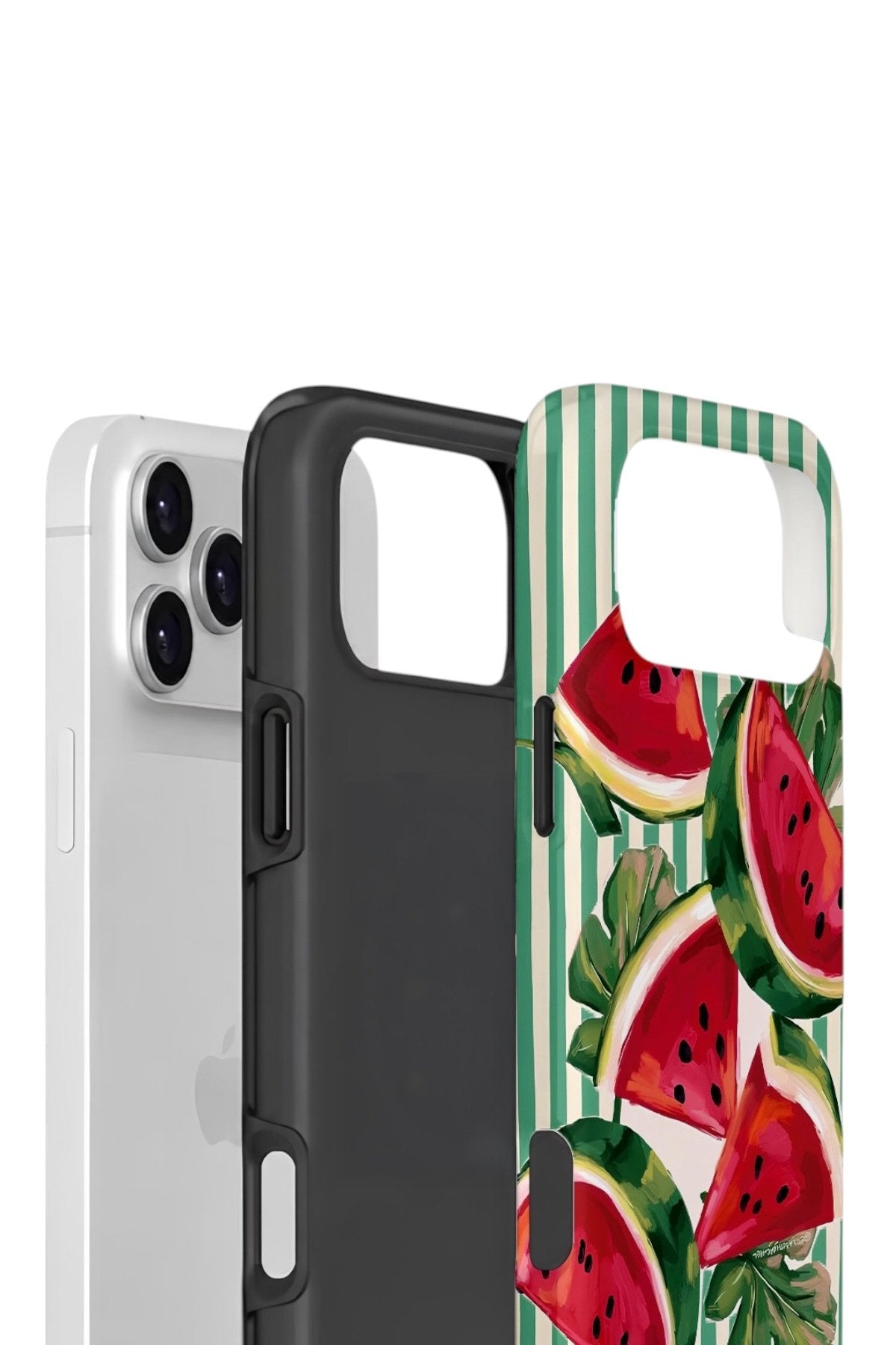 iPhone 17 Pro Max Vorian Çift Katmanlı Kılıf Watermelon Cabana