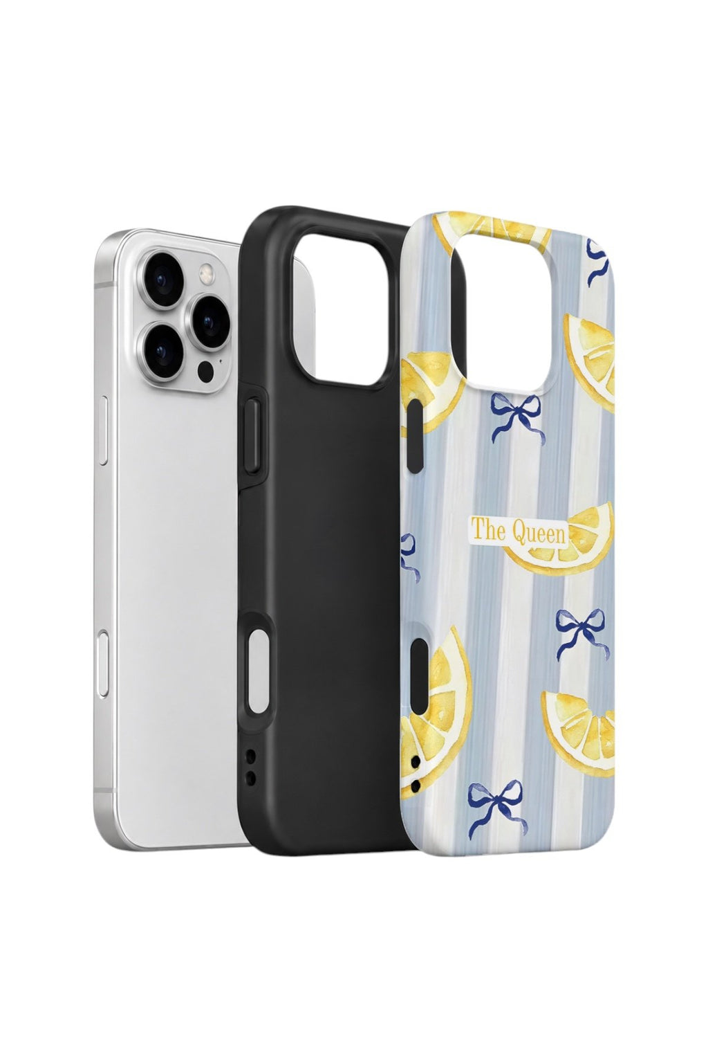 iPhone 16 Pro Vorian Çift Katmanlı Kılıf Queen Lemon Bow