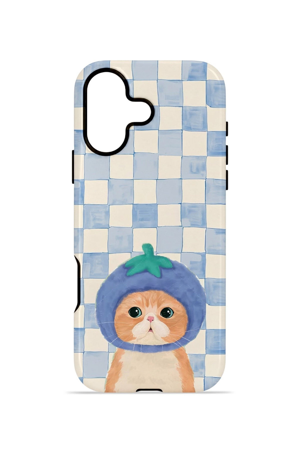 iPhone 17 Vorian Çift Katmanlı MagSafe Kılıf Blueberry Cat Check