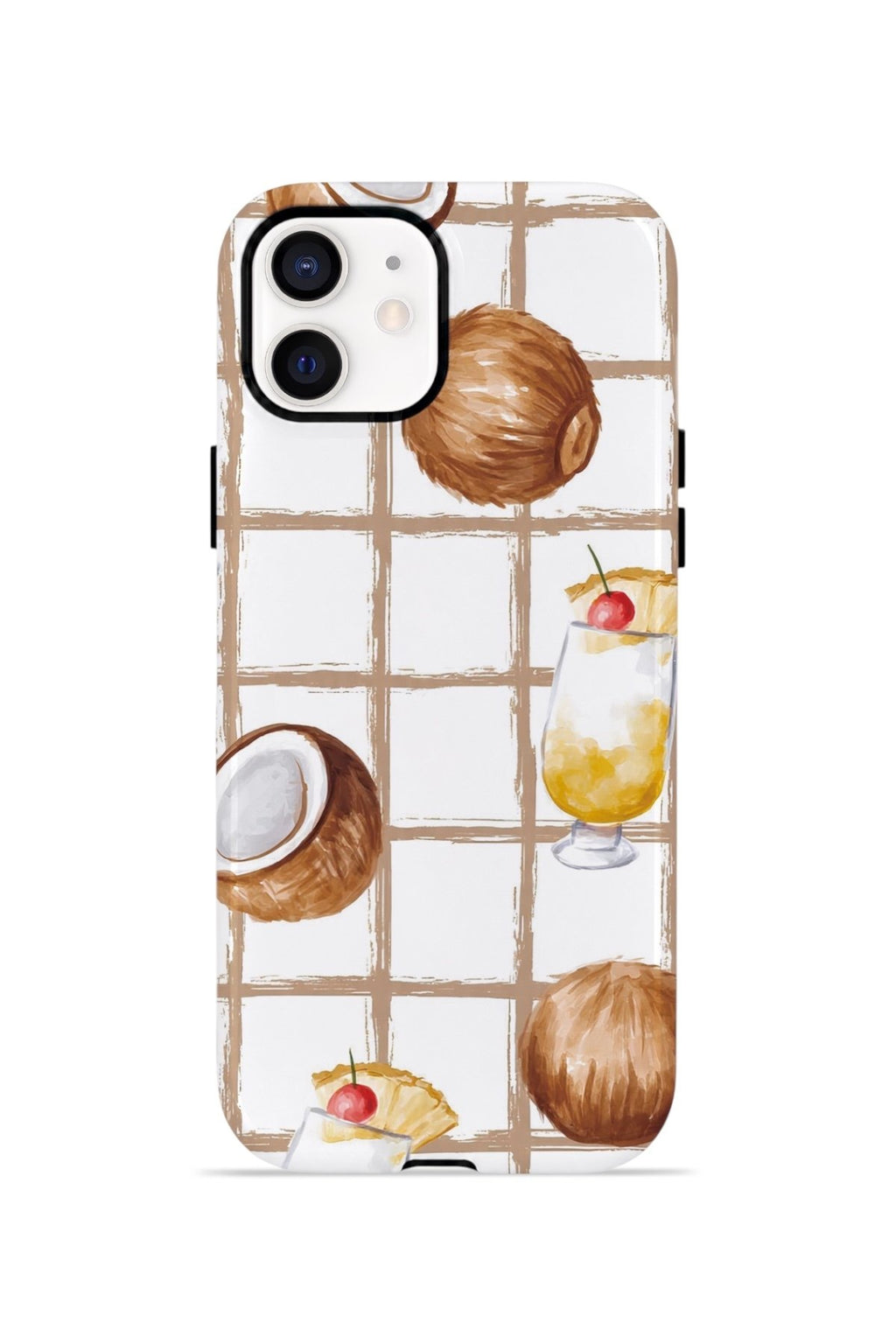 iPhone 12 Vorian Çift Katmanlı Kılıf Coconut Cabana