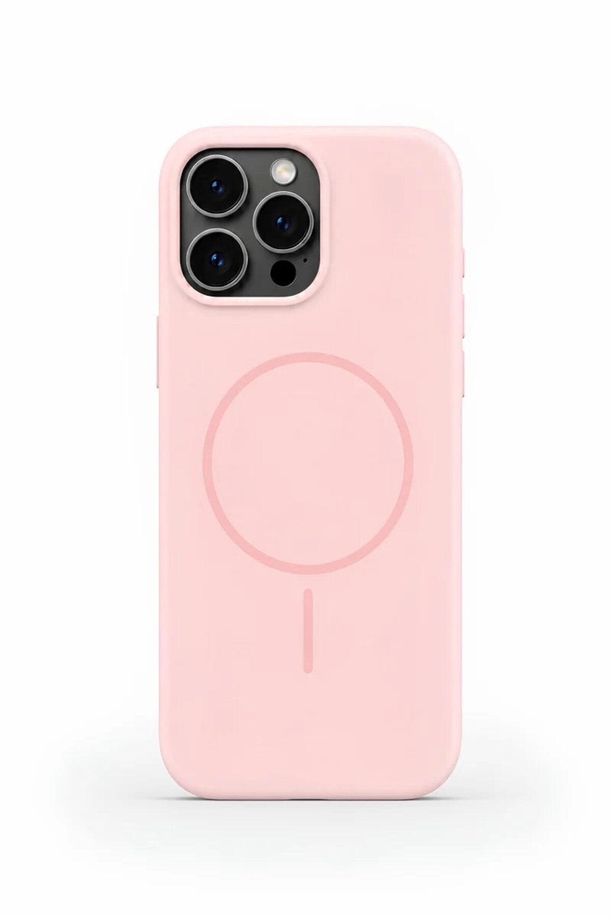 iPhone 16 Pro Mag Core Akıllı MagSafe Animasyonlu Silikon Kılıf Açık Pembe