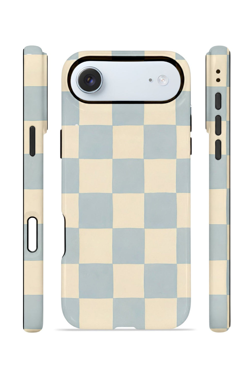 iPhone 17 Air Vorian Çift Katmanlı Kılıf Powder Blue Checker