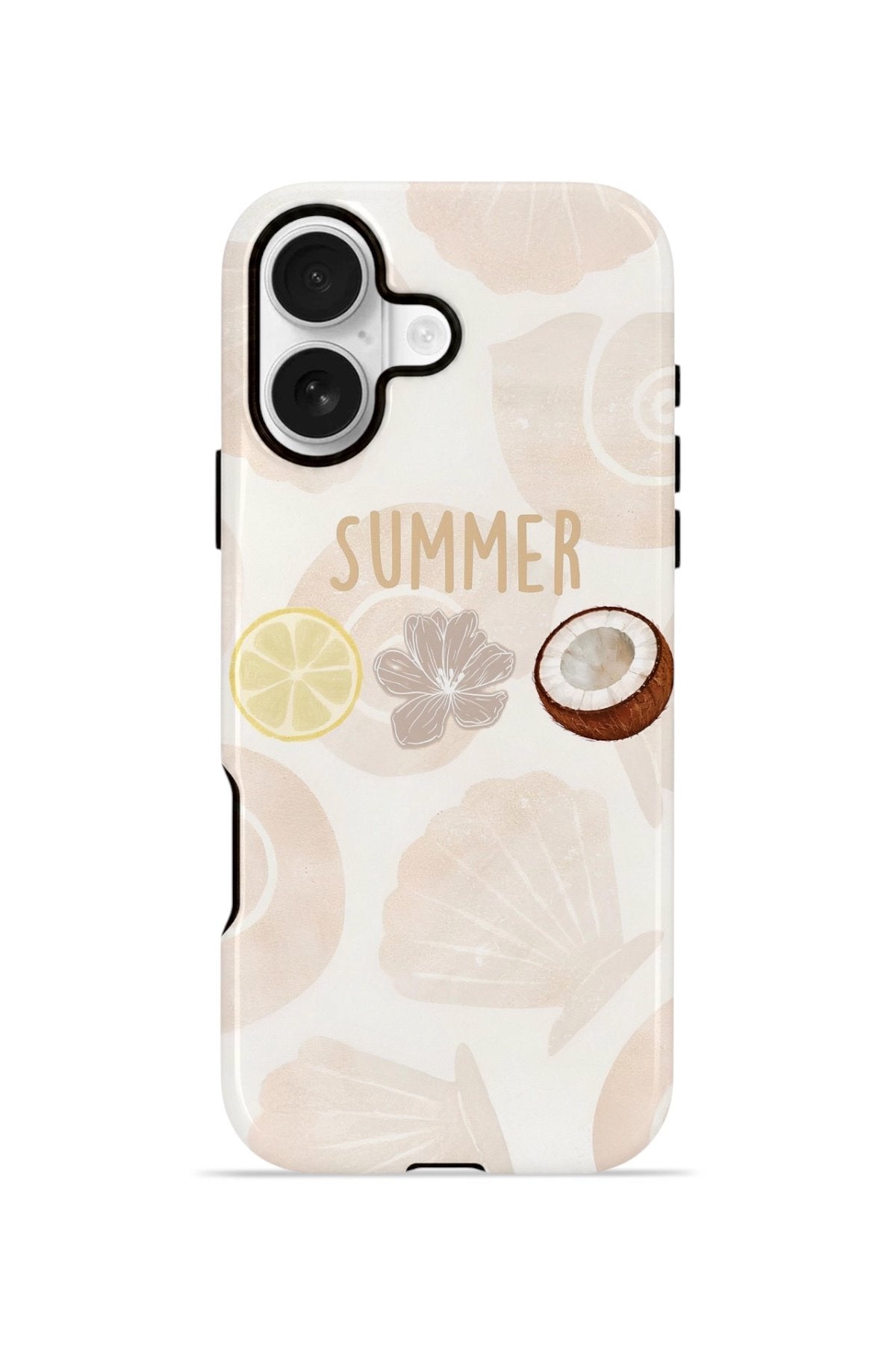 iPhone 16 Plus Vorian Çift Katmanlı MagSafe Kılıf Coconut Summer Notes