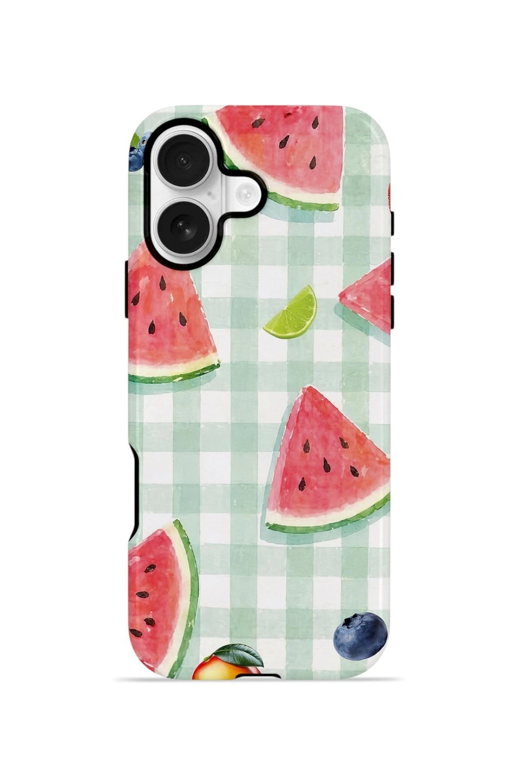 iPhone 17 Vorian Çift Katmanlı Kılıf Watermelon Picnic Gingham