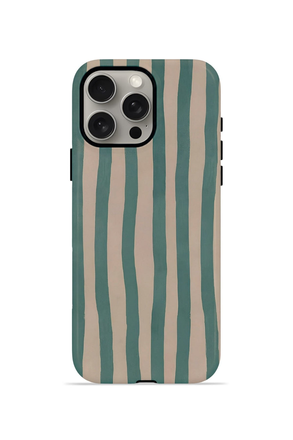 iPhone 15 Pro Vorian Çift Katmanlı MagSafe Kılıf Sage Riviera Stripe