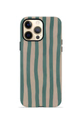 iPhone 12 Pro Vorian Çift Katmanlı Kılıf Sage Riviera Stripe