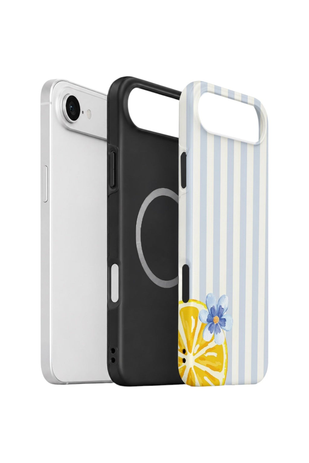 iPhone 17 Air Vorian Çift Katmanlı MagSafe Kılıf Blue Lemon Blossom