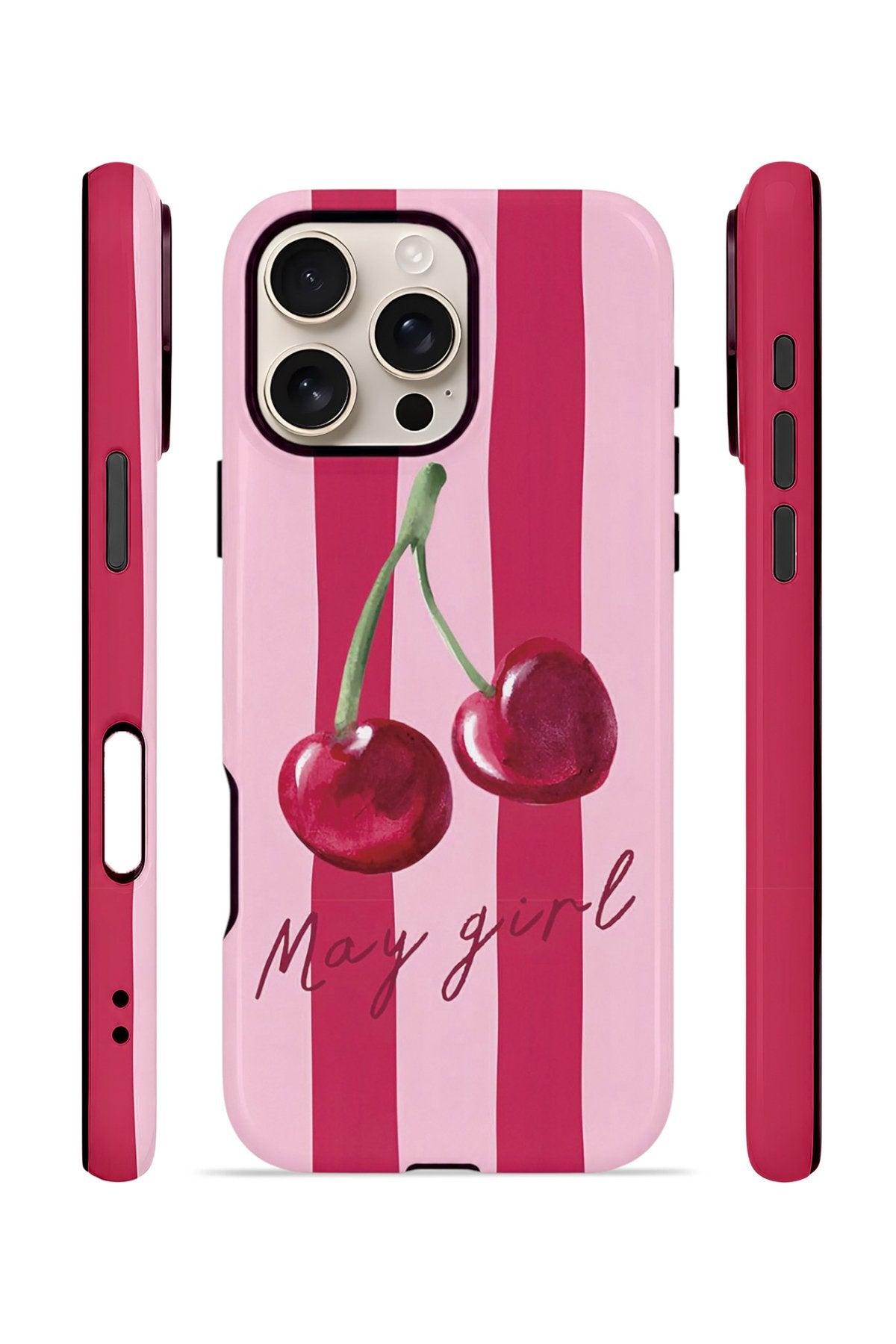 iPhone 16 Pro Max Vorian Çift Katmanlı MagSafe Kılıf Cherry Girl