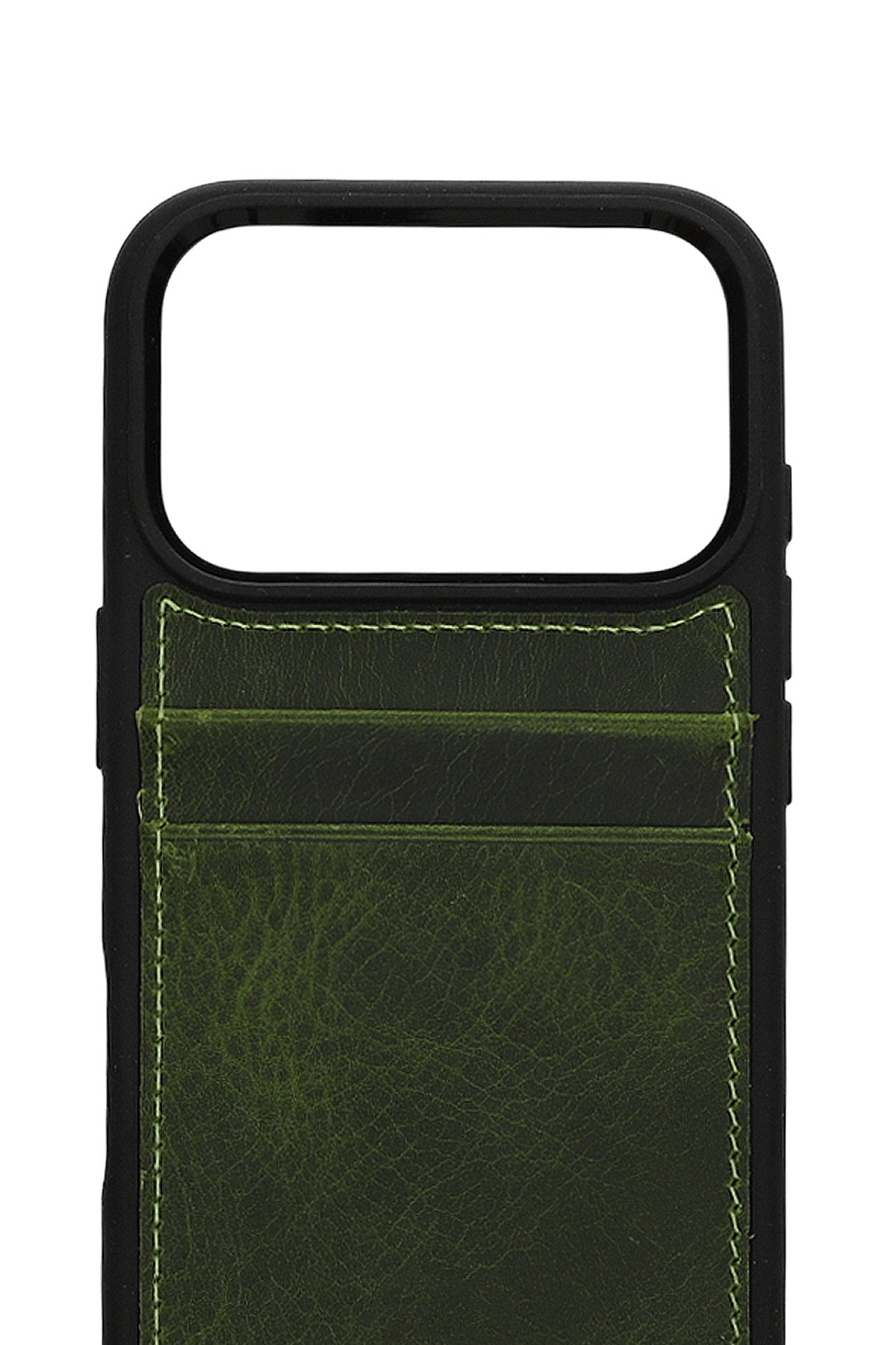 Vintage Wallet Kartlıklı Premium Deri Kılıf iPhone 17 Pro Max Vintage Wallet Haki