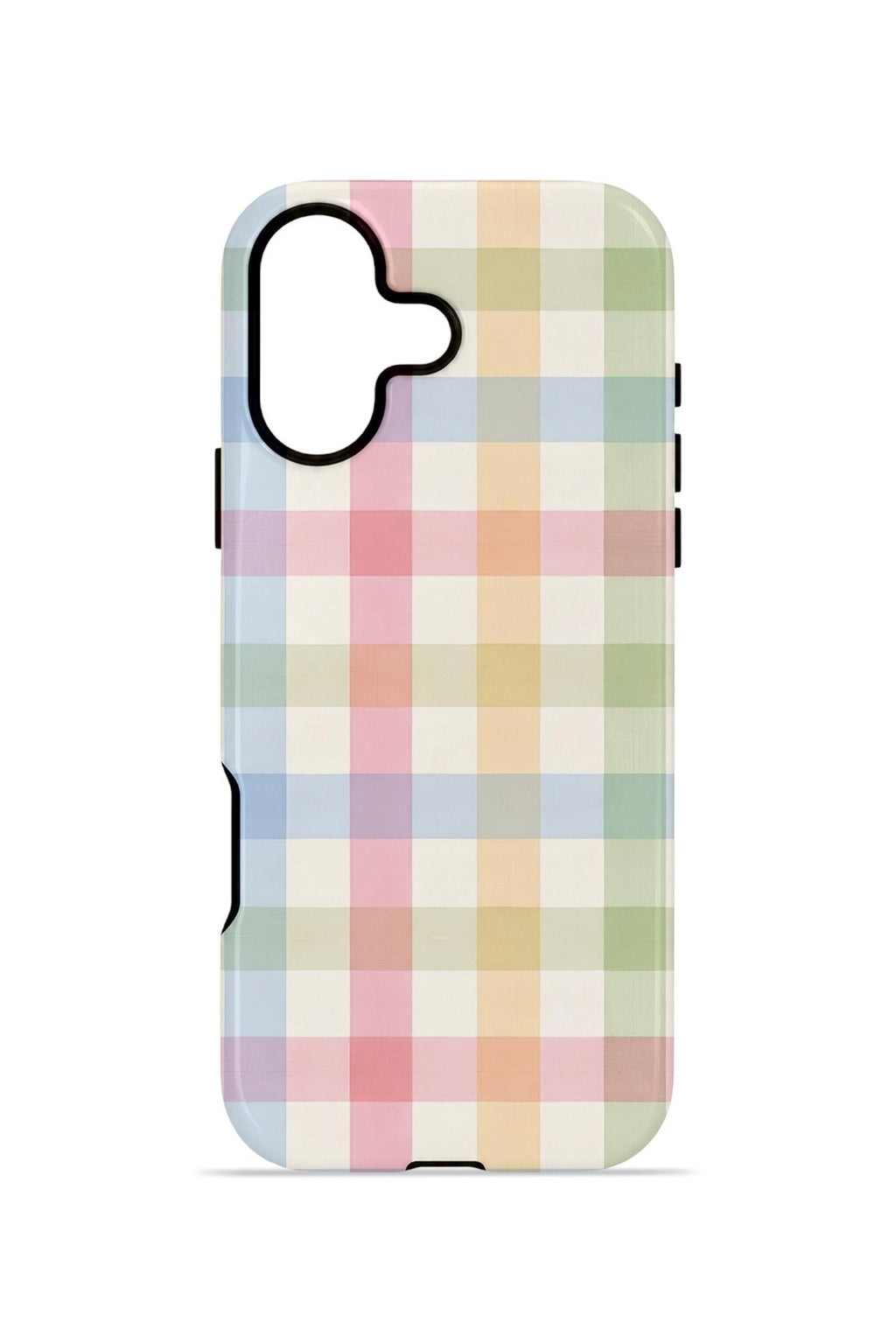 iPhone 17 Vorian Çift Katmanlı Kılıf Pastel Gingham