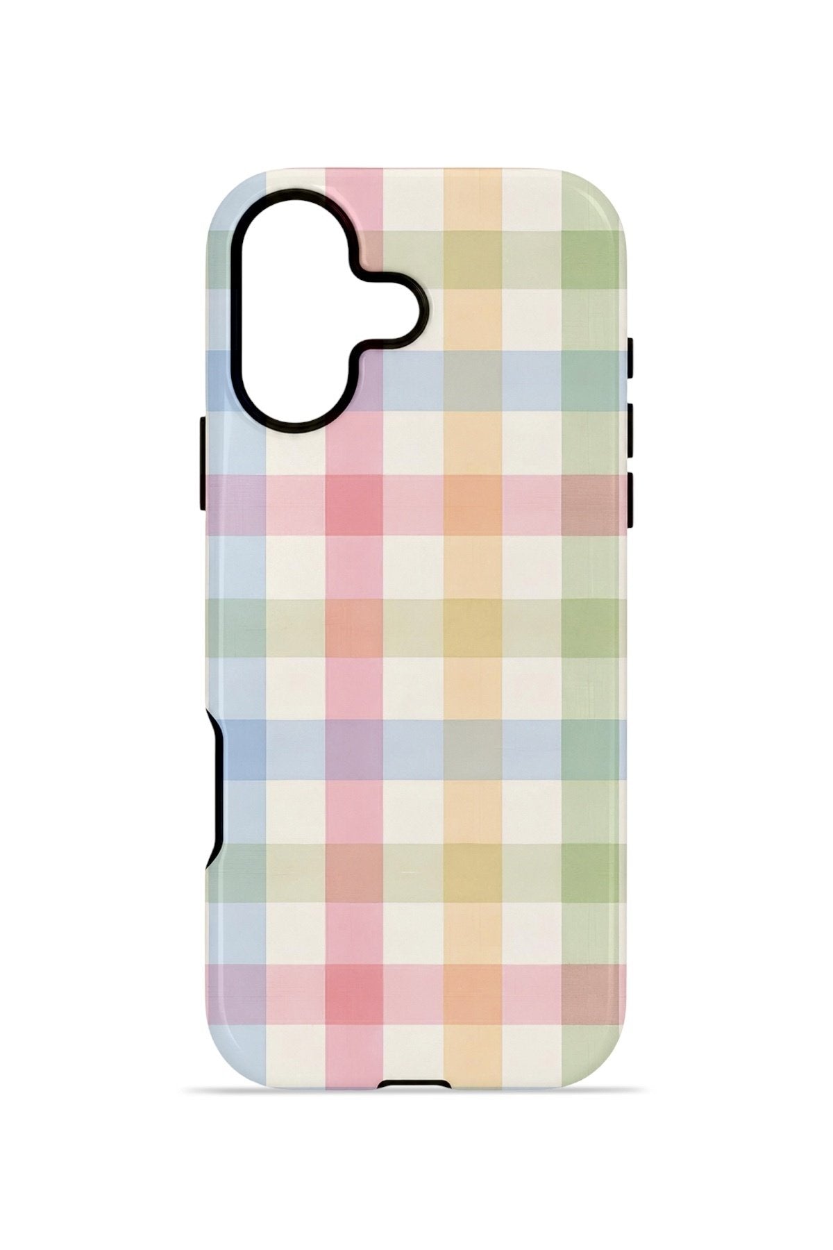 iPhone 17 Vorian Çift Katmanlı Kılıf Pastel Gingham