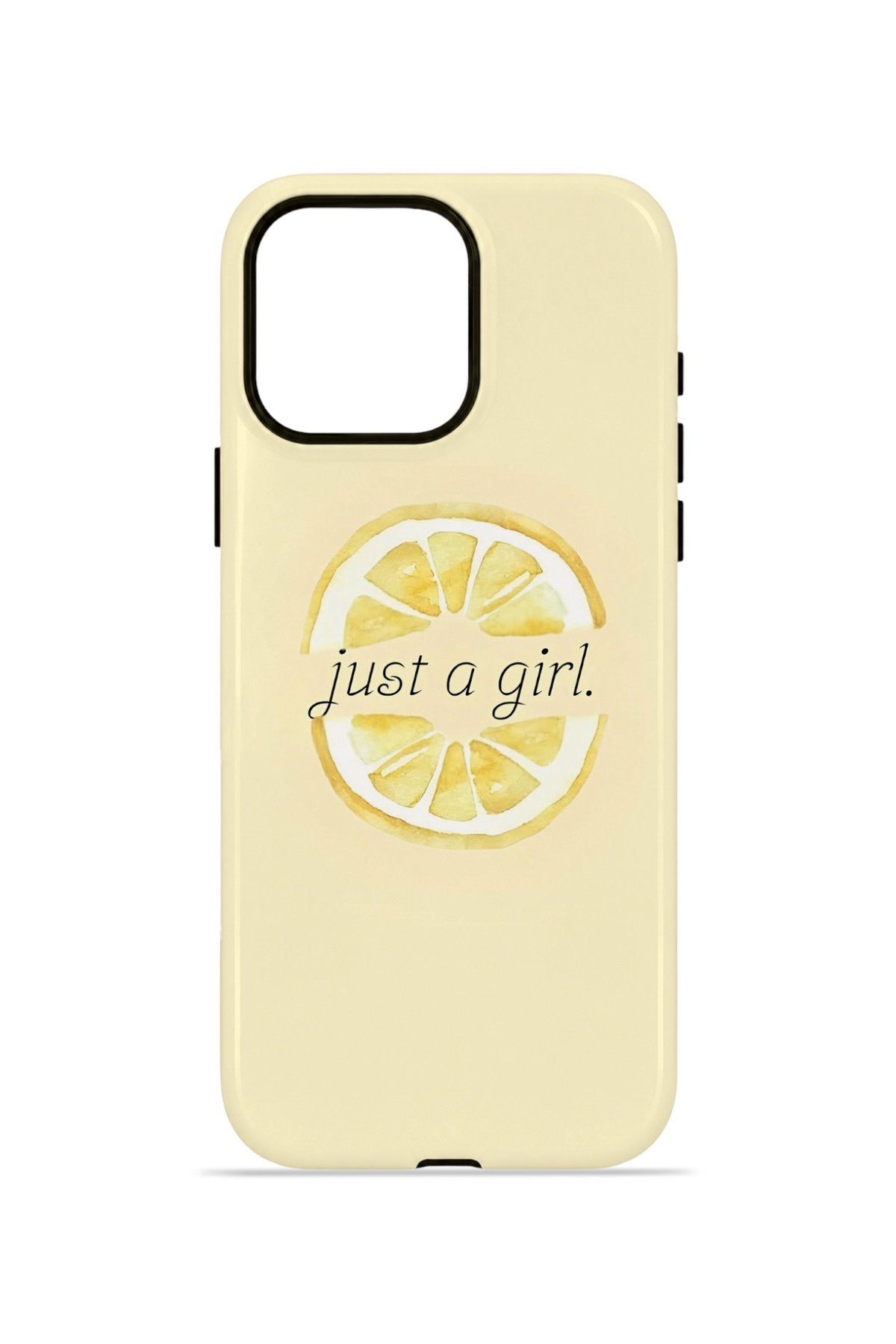 iPhone 15 Pro Vorian Çift Katmanlı Kılıf Just A Girl Lemon