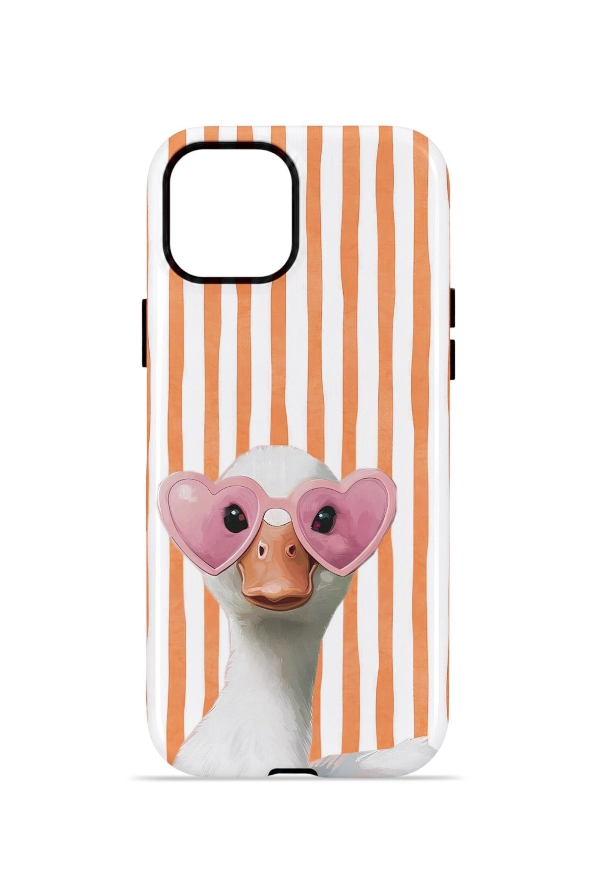 iPhone 11 Vorian Çift Katmanlı MagSafe Kılıf Heart Glasses Goose
