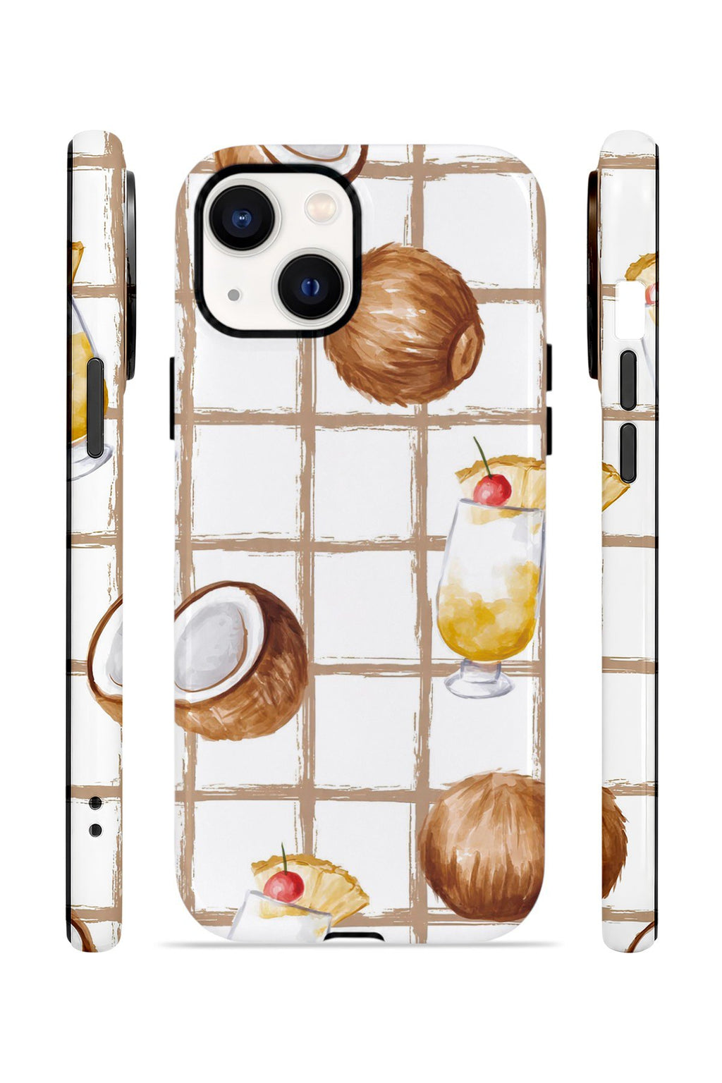 iPhone 13 Vorian Çift Katmanlı Kılıf Coconut Cabana