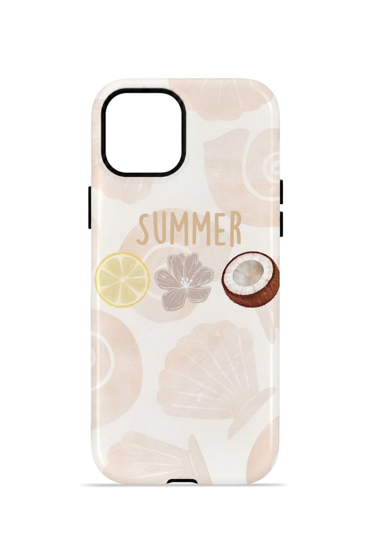 iPhone 11 Vorian Çift Katmanlı Kılıf Coconut Summer Notes