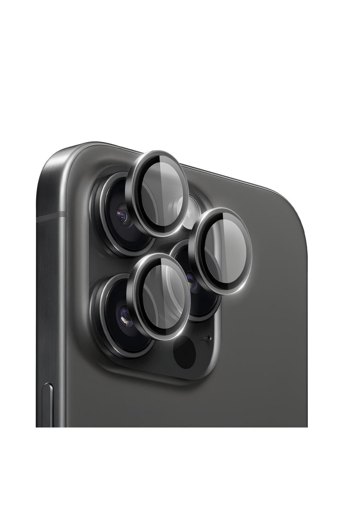 iPhone 16 Pro Sapphire Lens Koruyucu Siyah