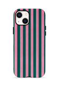 iPhone 14 Plus Vorian Çift Katmanlı Kılıf Pink Navy Cabana