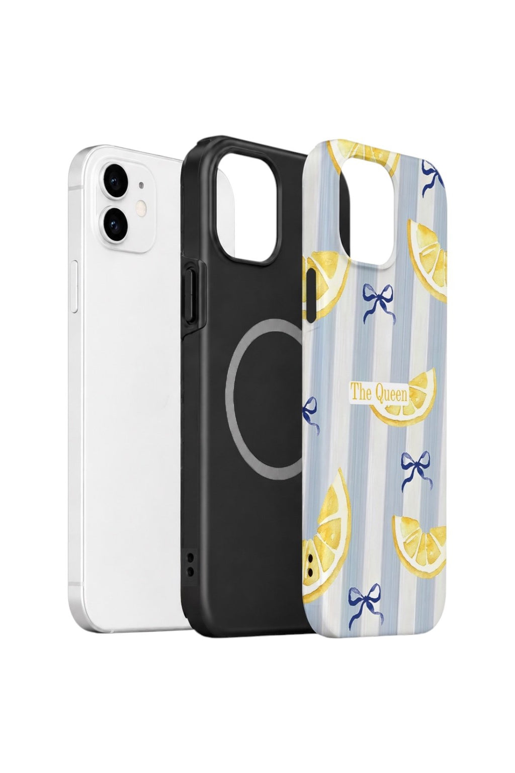 iPhone 12 Vorian Çift Katmanlı MagSafe Kılıf Queen Lemon Bow