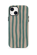iPhone 15 Vorian Çift Katmanlı Kılıf Sage Riviera Stripe