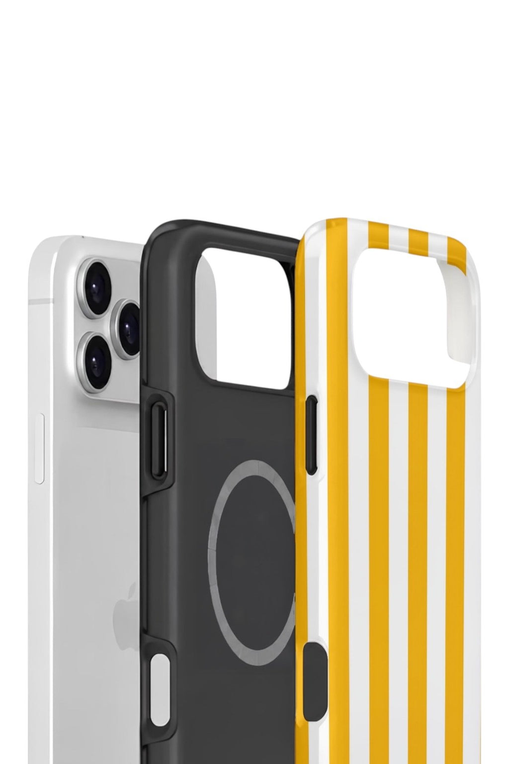 iPhone 17 Pro Max Vorian Çift Katmanlı MagSafe Kılıf Golden Riviera Stripe