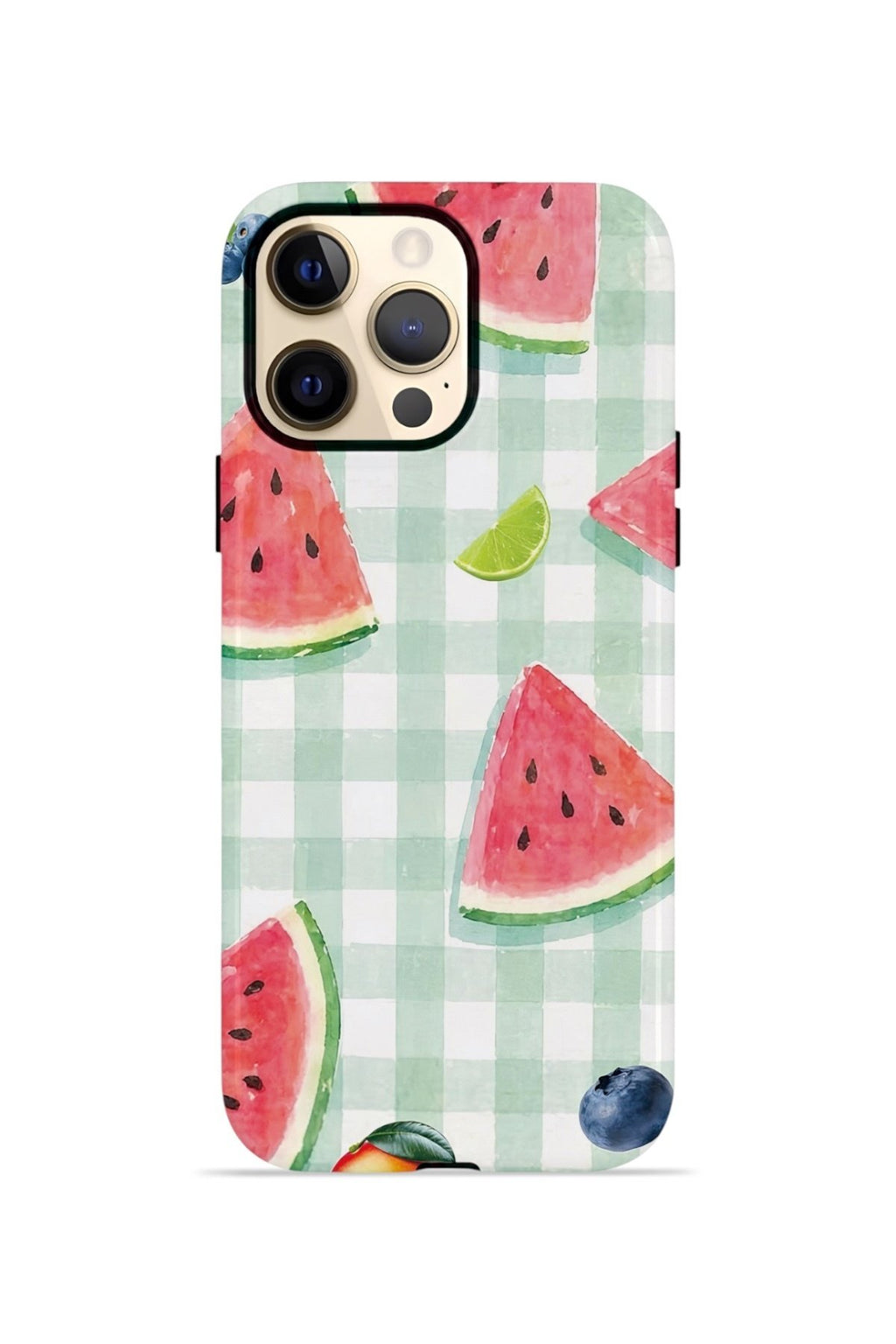 iPhone 12 Pro Vorian Çift Katmanlı Kılıf Watermelon Picnic Gingham