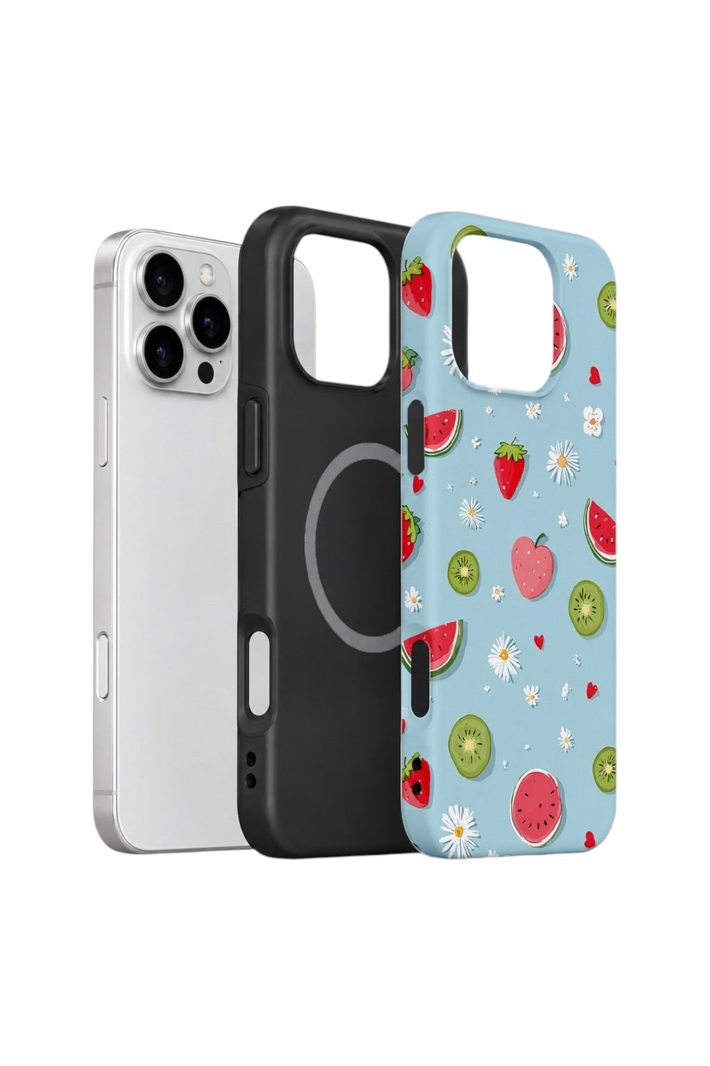 iPhone 16 Pro Vorian Çift Katmanlı MagSafe Kılıf Fruit Confetti Sky