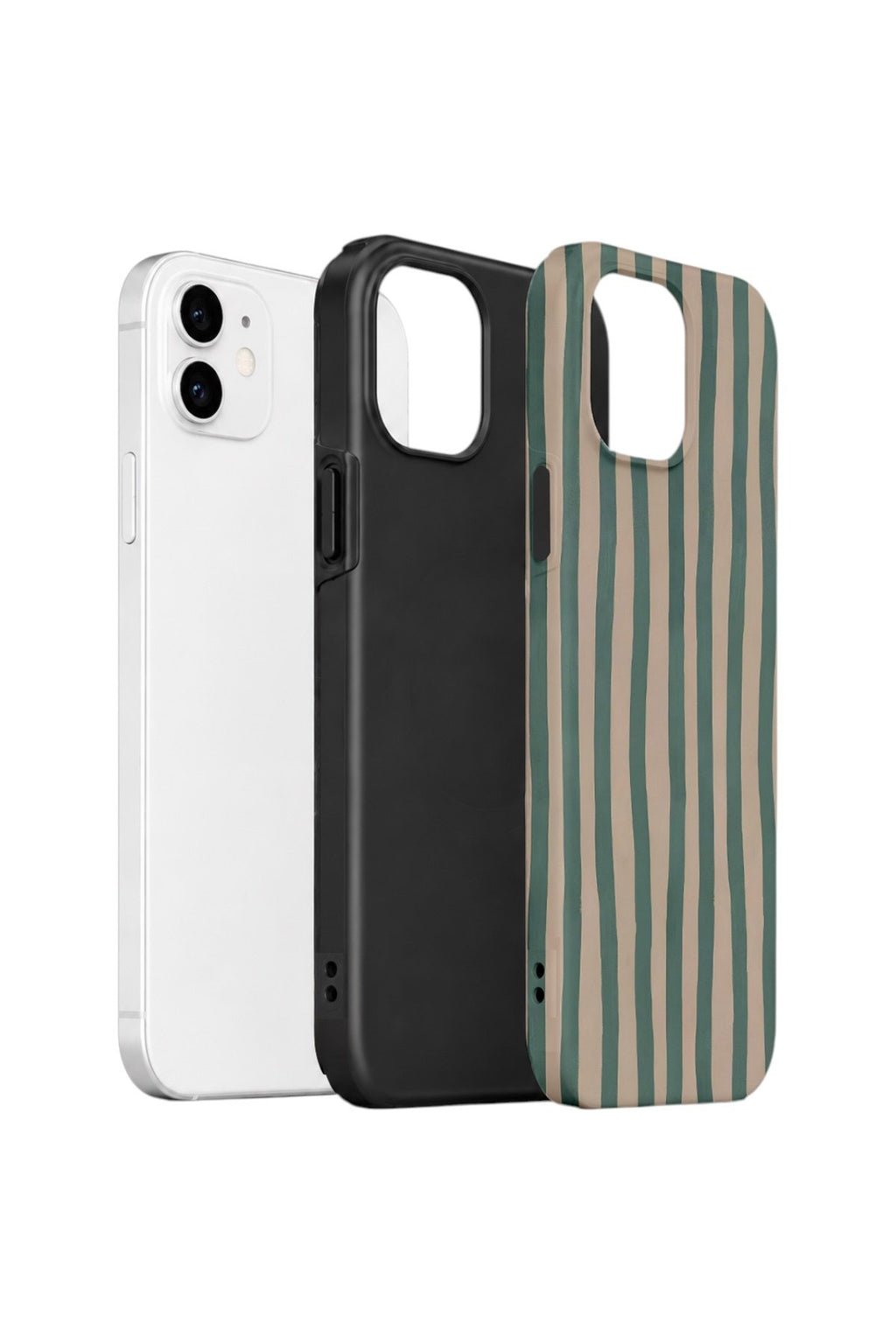 iPhone 11 Vorian Çift Katmanlı Kılıf Sage Riviera Stripe