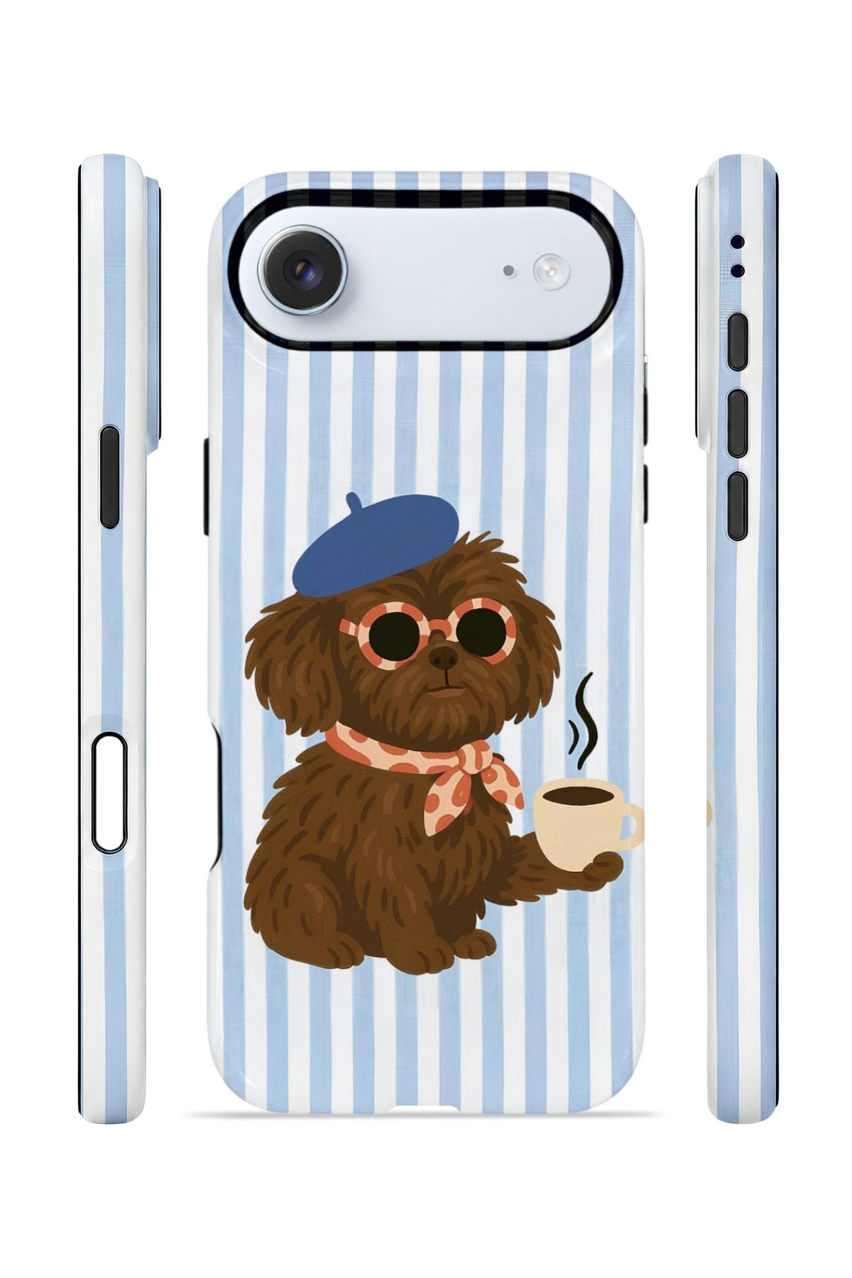 iPhone 17 Air Vorian Çift Katmanlı Kılıf Cafe Dog Riviera