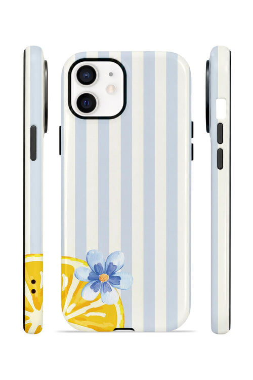 iPhone 11 Vorian Çift Katmanlı Kılıf Blue Lemon Blossom