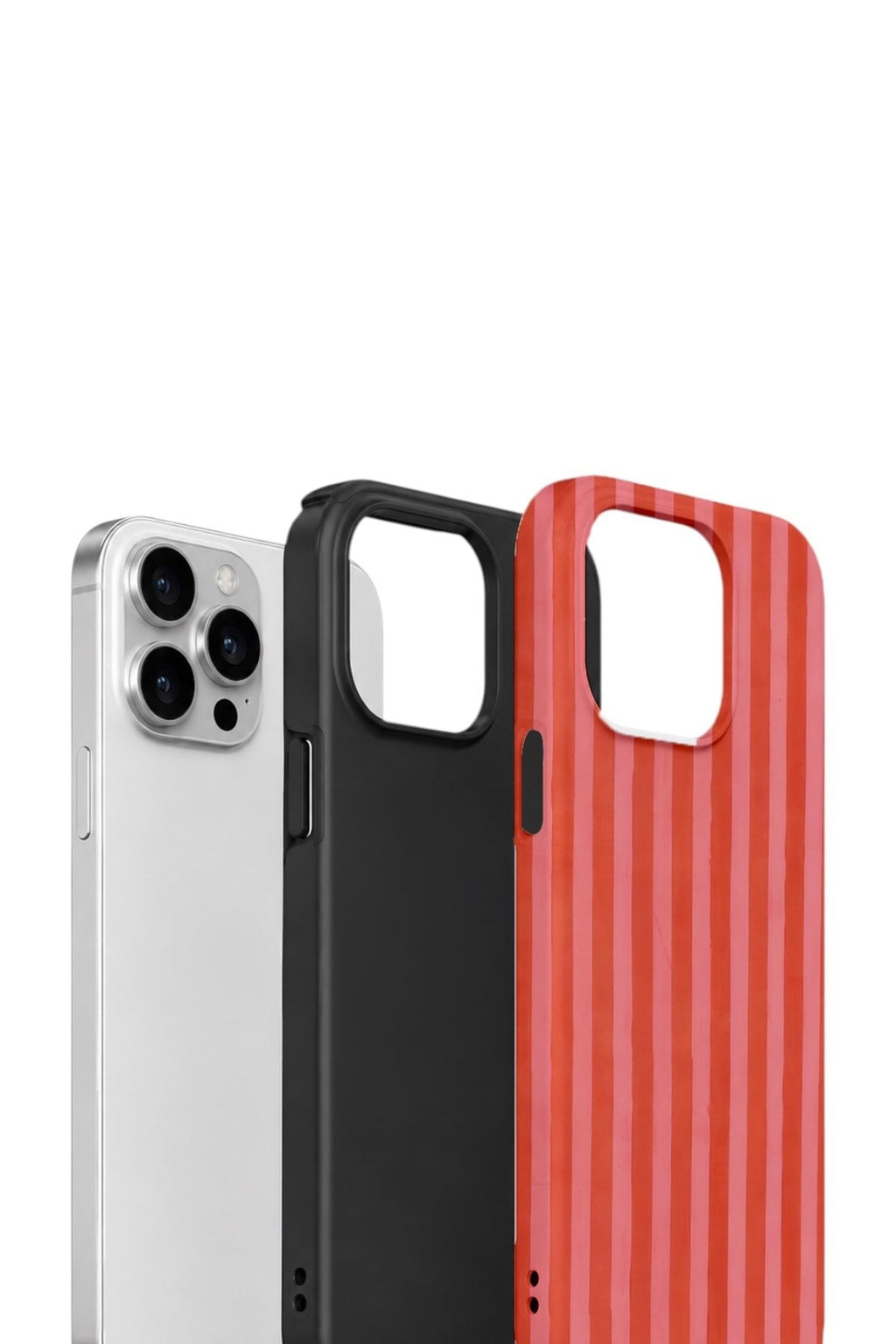 iPhone 13 Pro Max Vorian Çift Katmanlı Kılıf Tomato Red Stripe