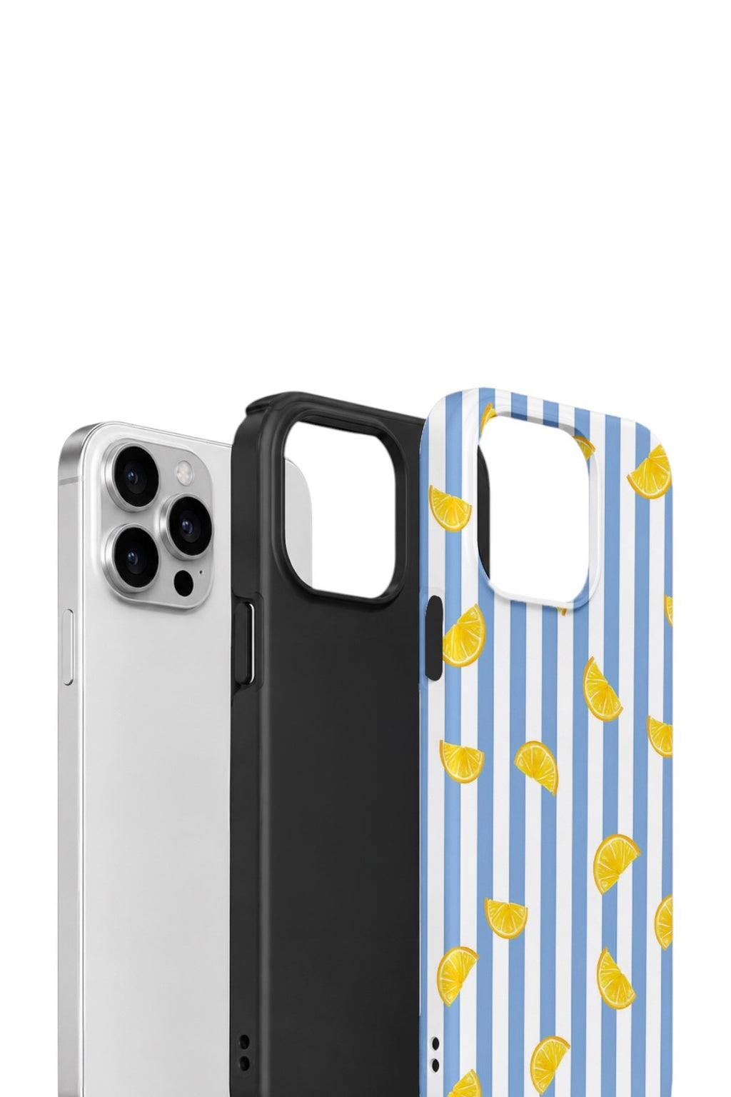 iPhone 13 Pro Max Vorian Çift Katmanlı Kılıf Lemon Confetti Blue