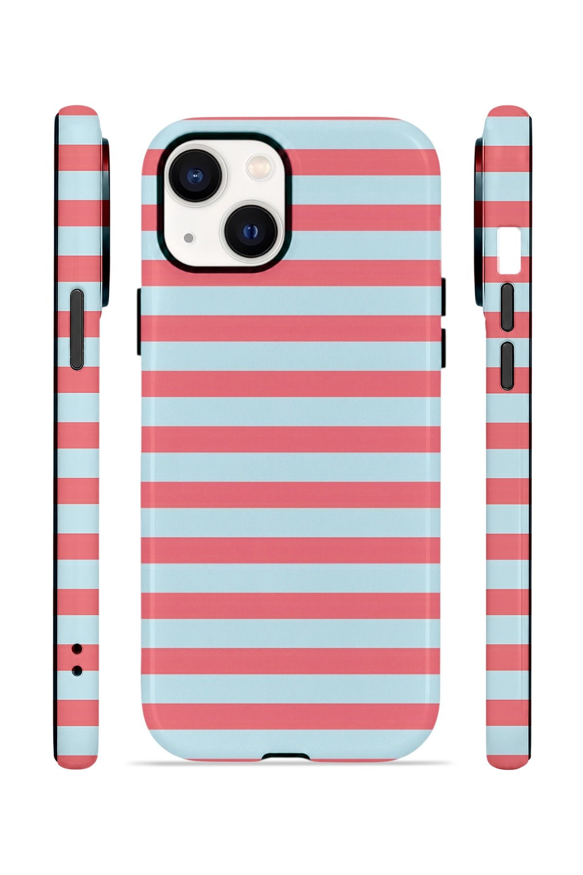 iPhone 14 Plus Vorian Çift Katmanlı MagSafe Kılıf Candy Horizon Stripe