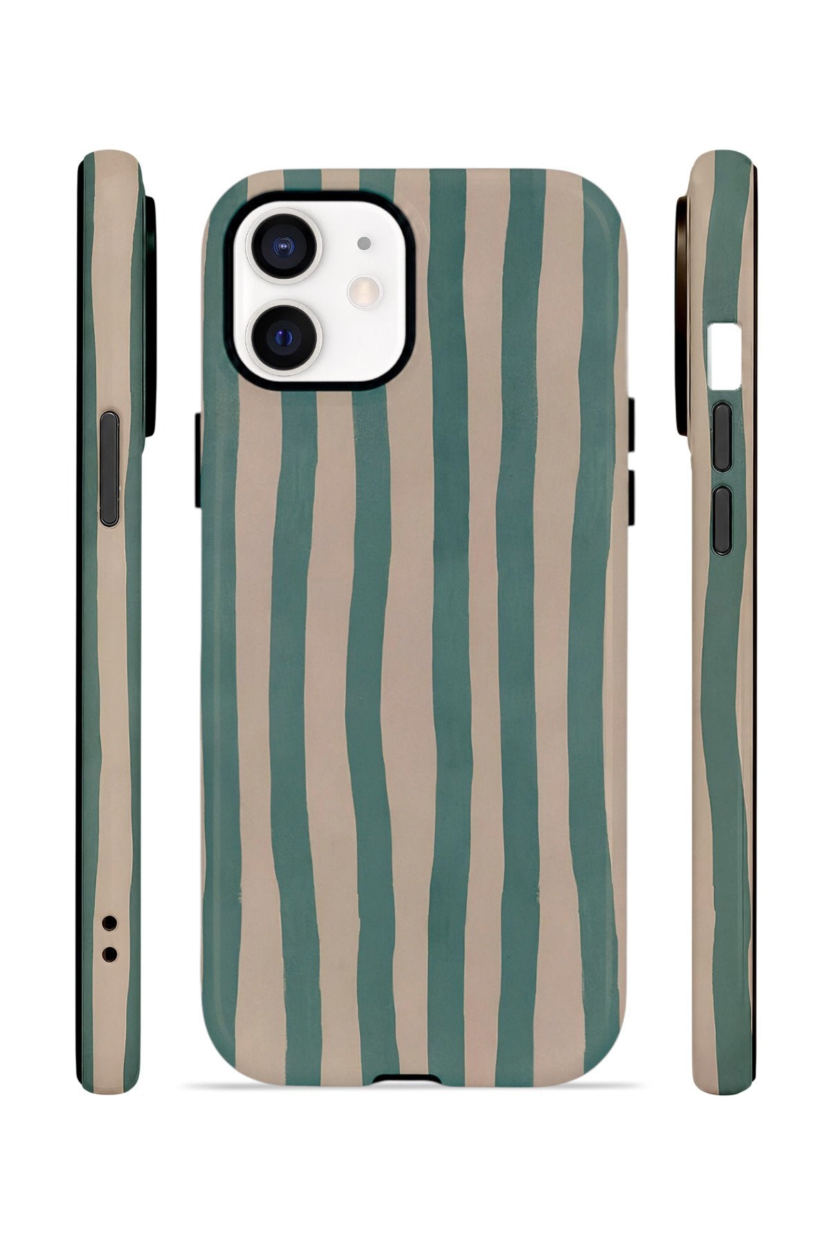 iPhone 11 Vorian Çift Katmanlı Kılıf Sage Riviera Stripe